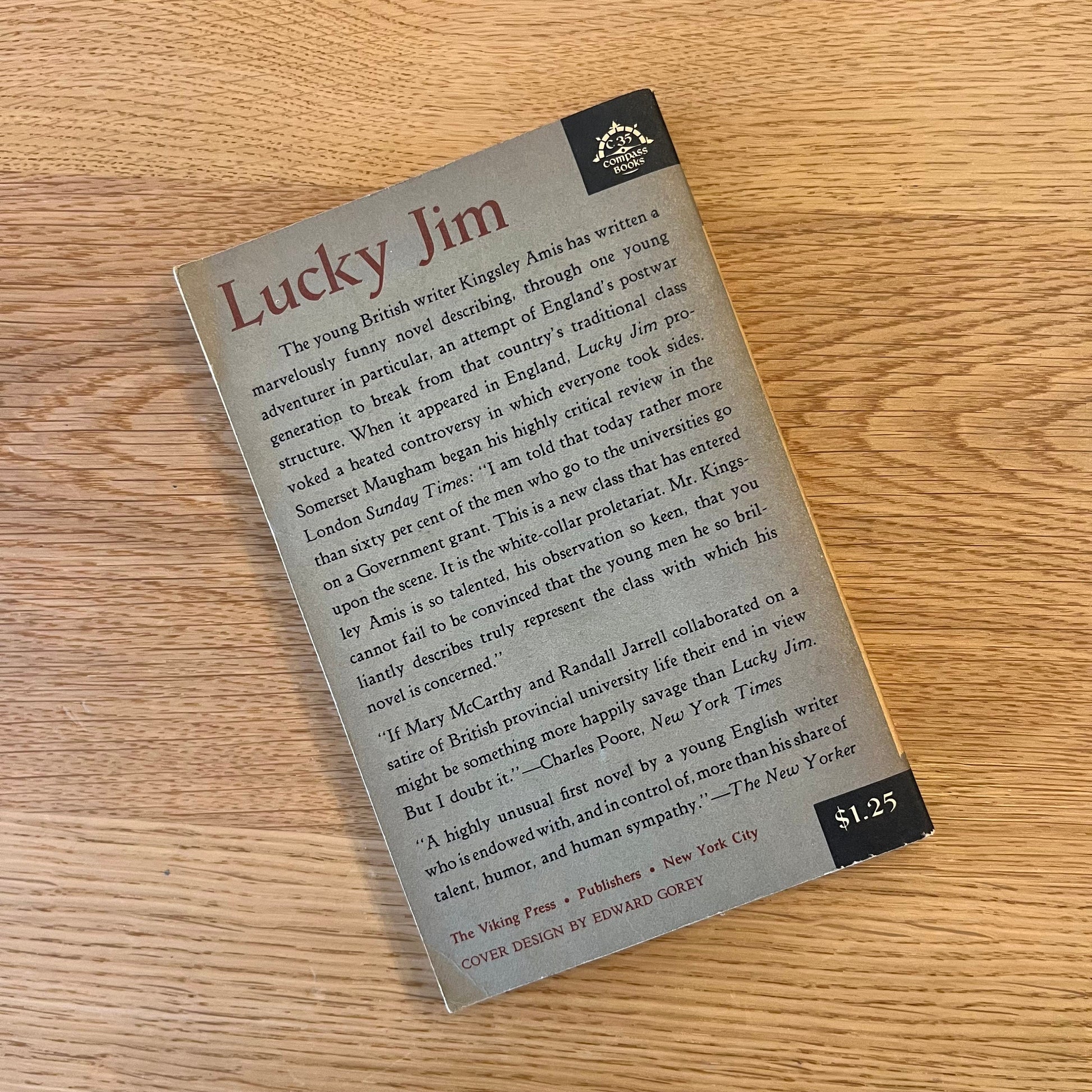 Lucky Jim by Kingsley Adams (1958) Vintage Mass Market Paperback Book