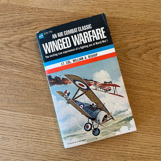 Winged Warfare by William A. Bishop (1967) Vintage Paperback Book