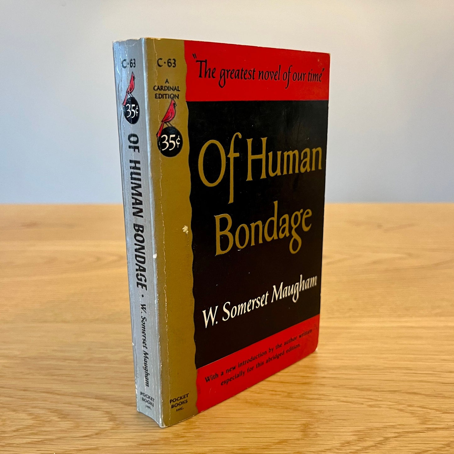 Of Human Bondage by W. Somerset Maugham (1954) Vintage Paperback Book