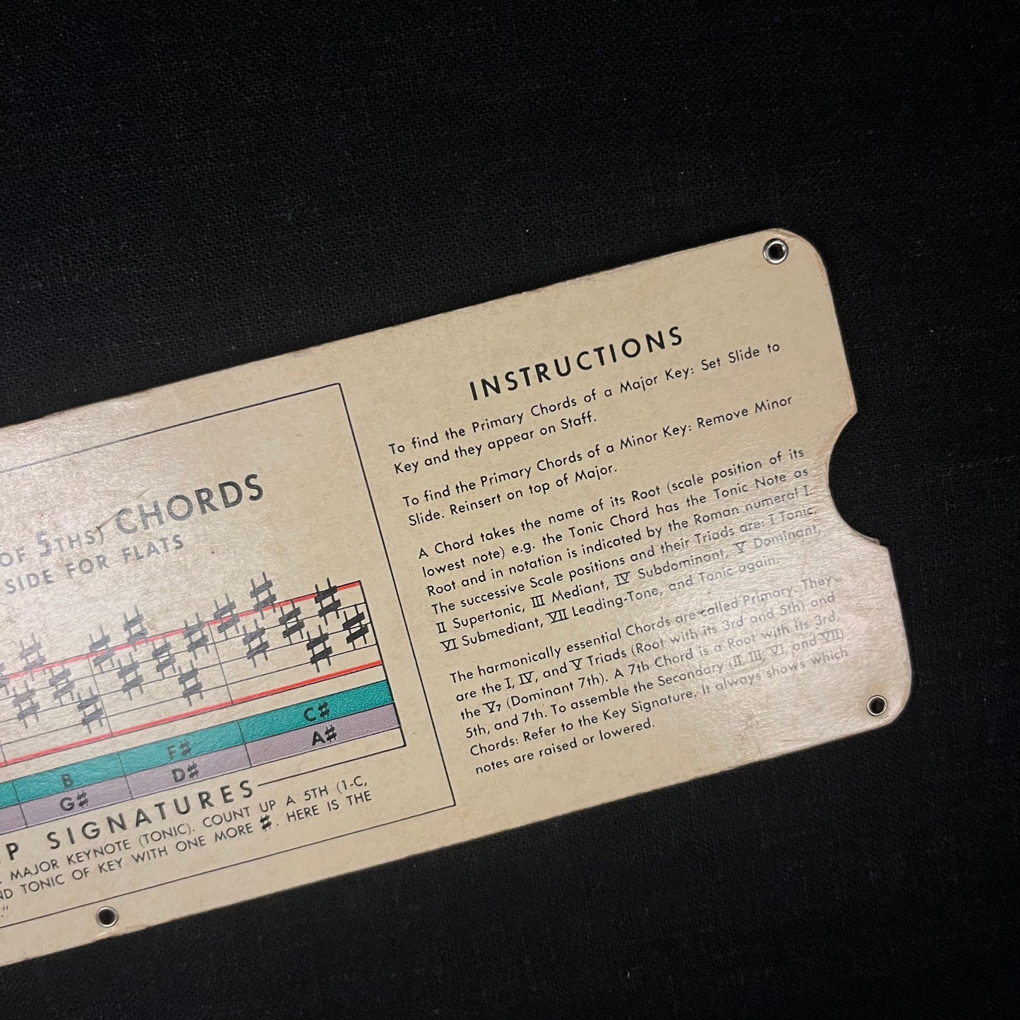 Metrochord (1952) Vintage Key and Chord Slide Rule