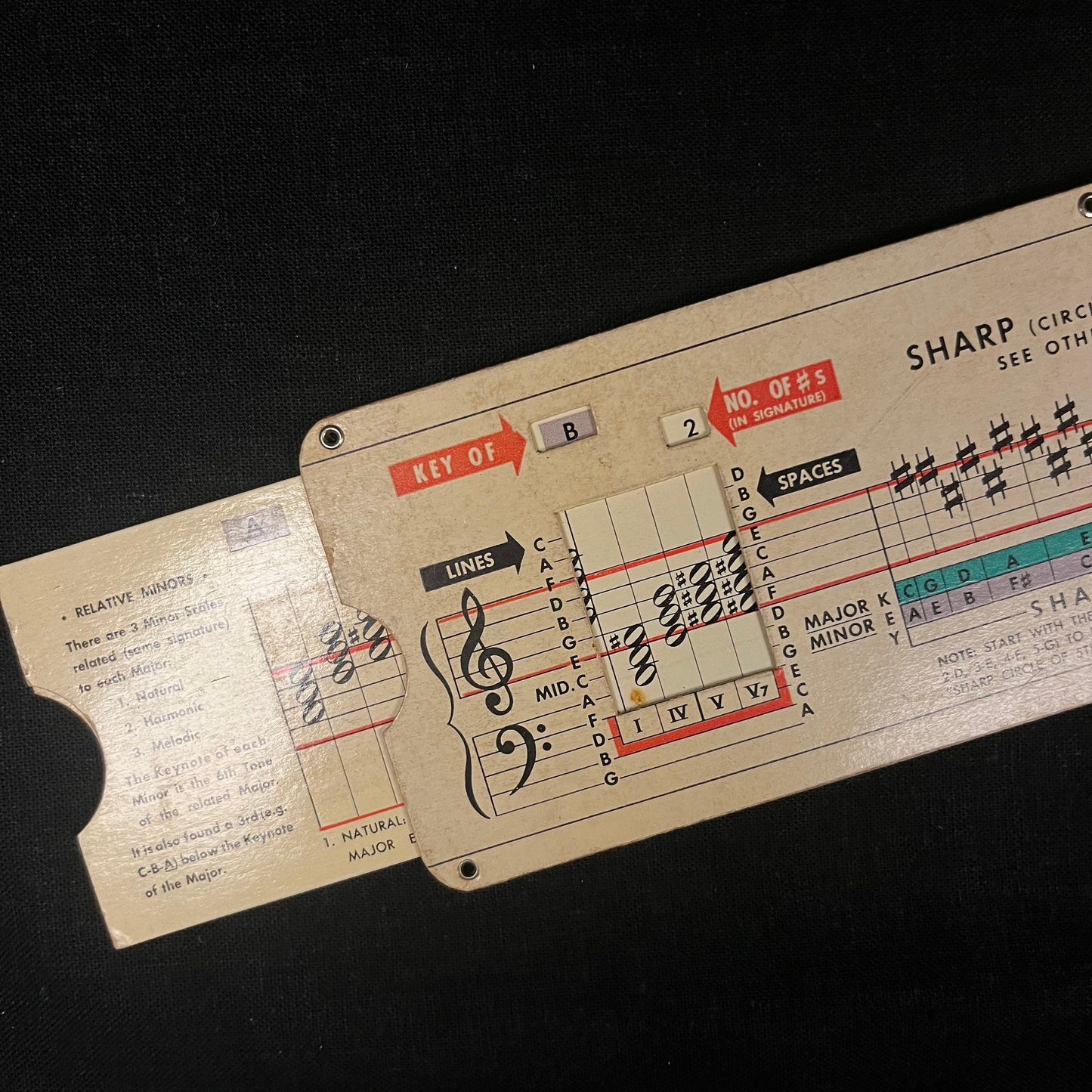 Metrochord (1952) Vintage Key and Chord Slide Rule