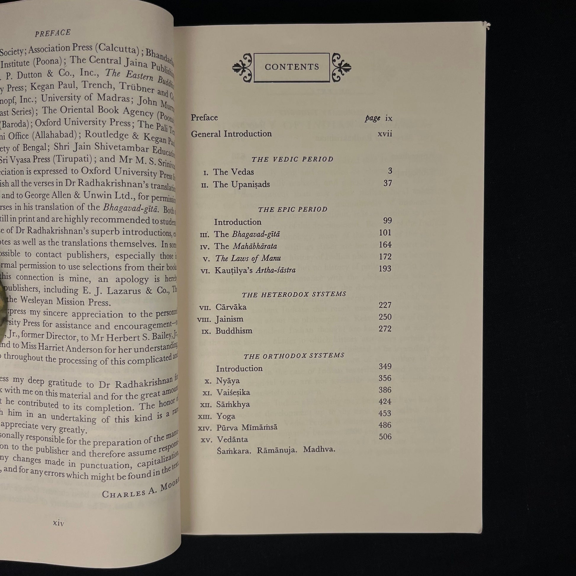 A Sourcebook in Indian Philosophy (1967) Vintage Softcover Book