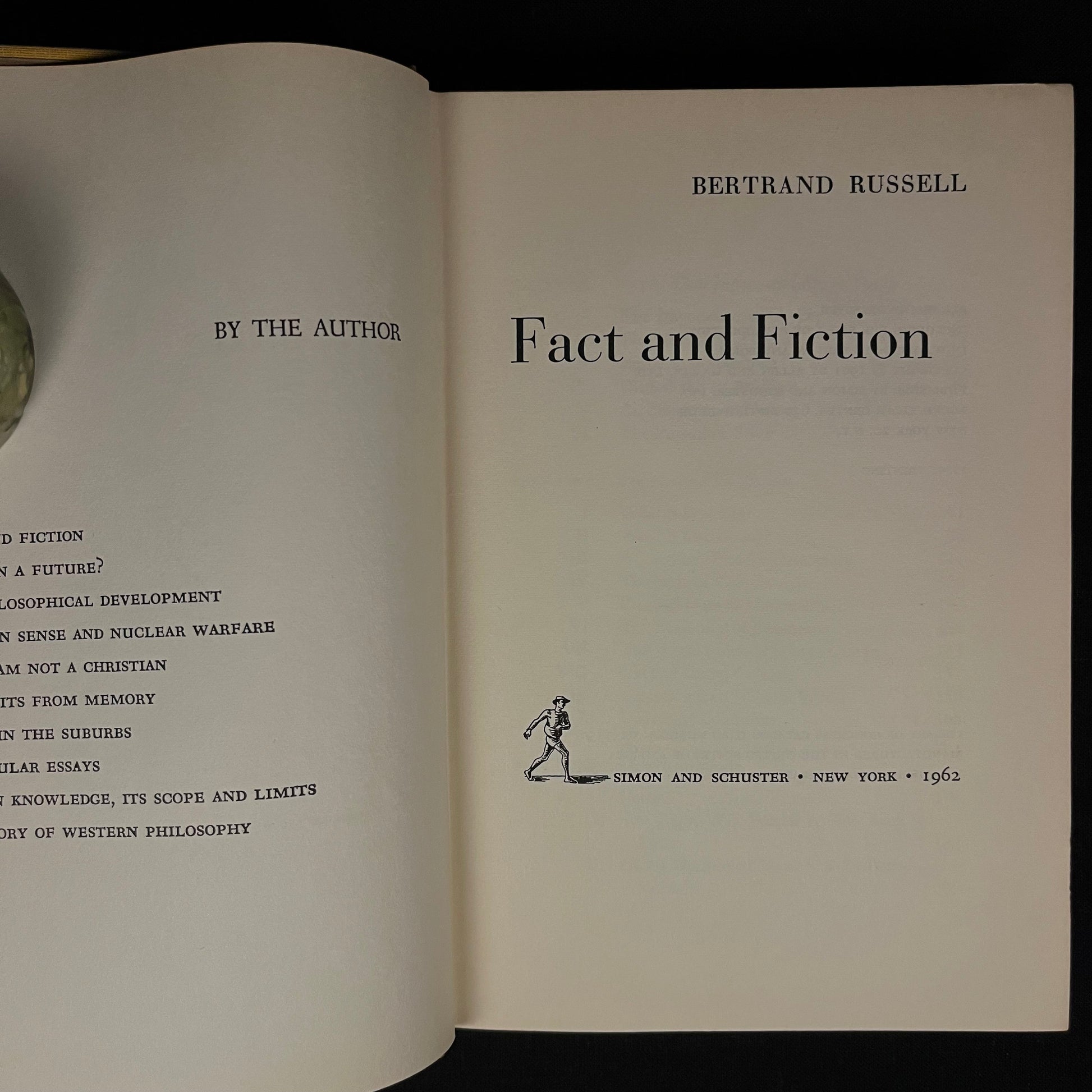 First Printing - Fact and Fiction by Bertrand Russell (First American Edition, 1962) Vintage Hardcover Book