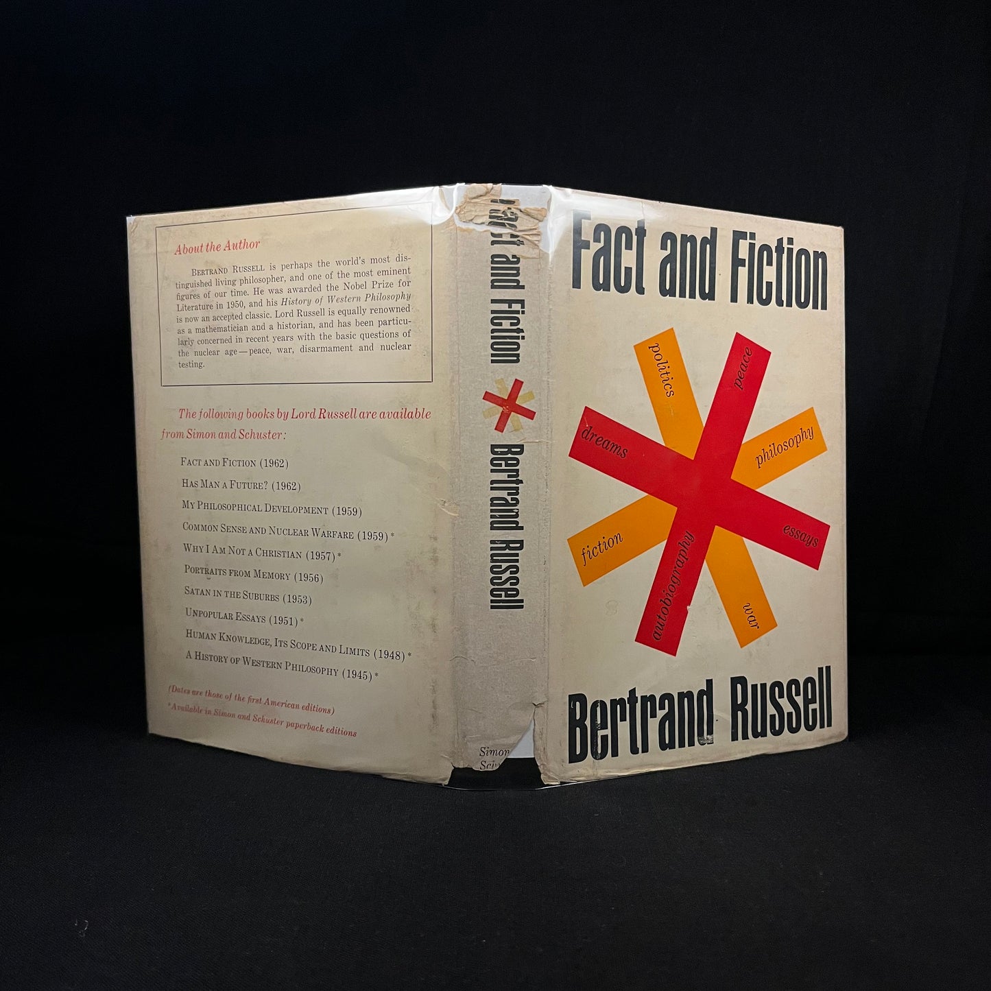 First Printing - Fact and Fiction by Bertrand Russell (First American Edition, 1962) Vintage Hardcover Book