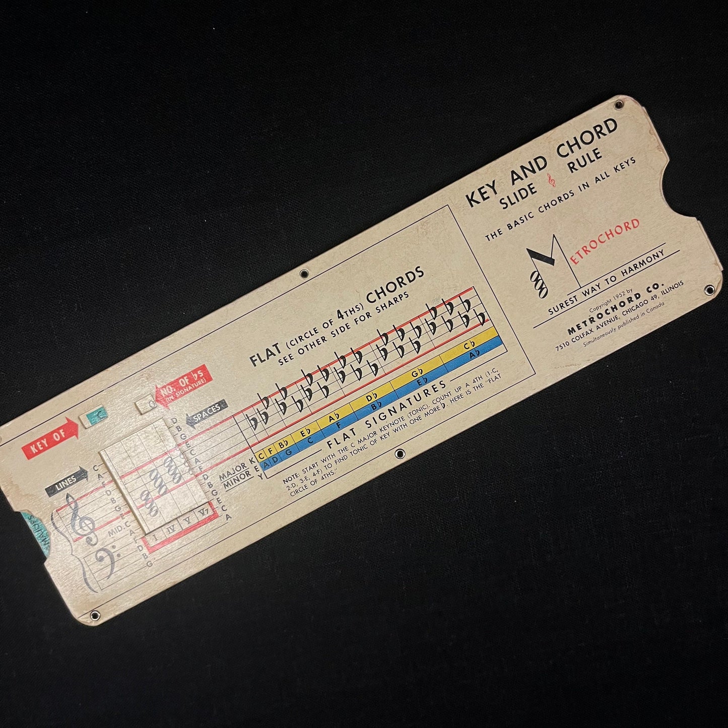 Metrochord (1952) Vintage Key and Chord Slide Rule