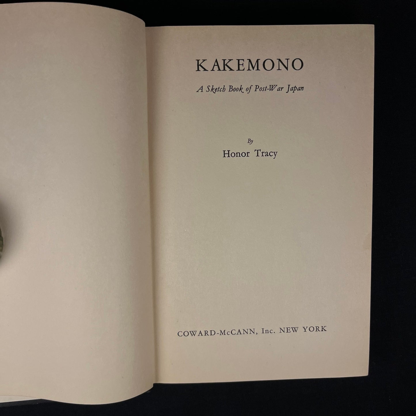 Kakemono: A Sketch Book of Post-War Japan by Honor Tracy (1950) Vintage Hardcover Book