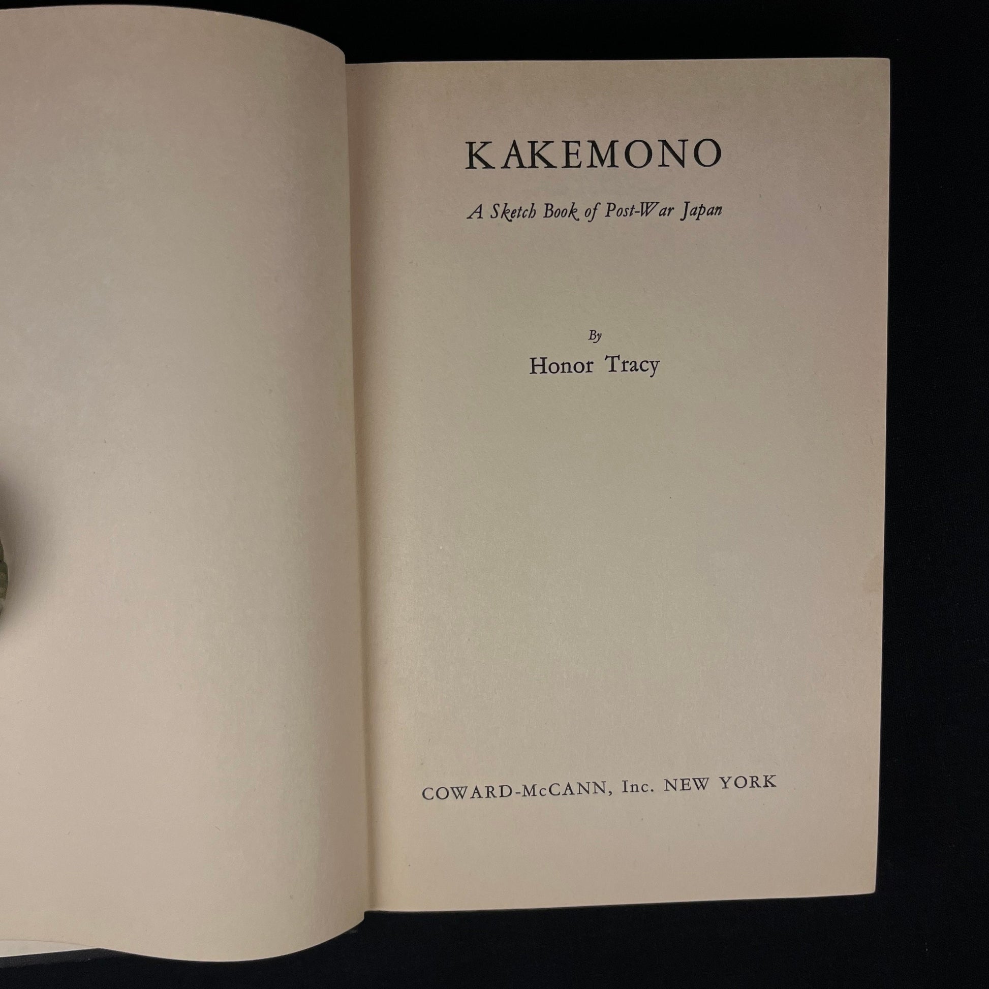 Kakemono: A Sketch Book of Post-War Japan by Honor Tracy (1950) Vintage Hardcover Book
