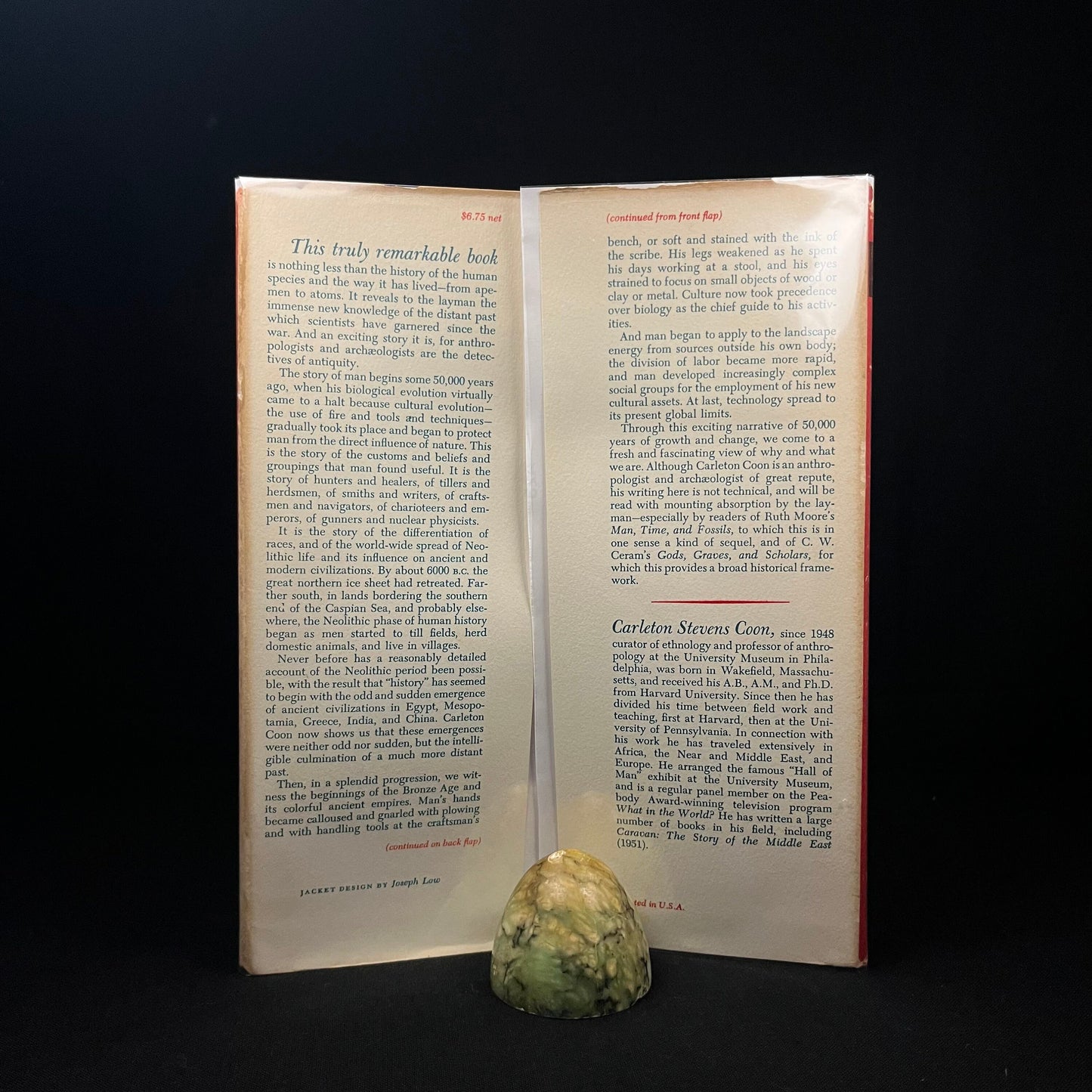First Printing - The Story of Man: From the First Human to Primitive Culture and Beyond by Carleton S. Coon (1954) Vintage Hardcover Book