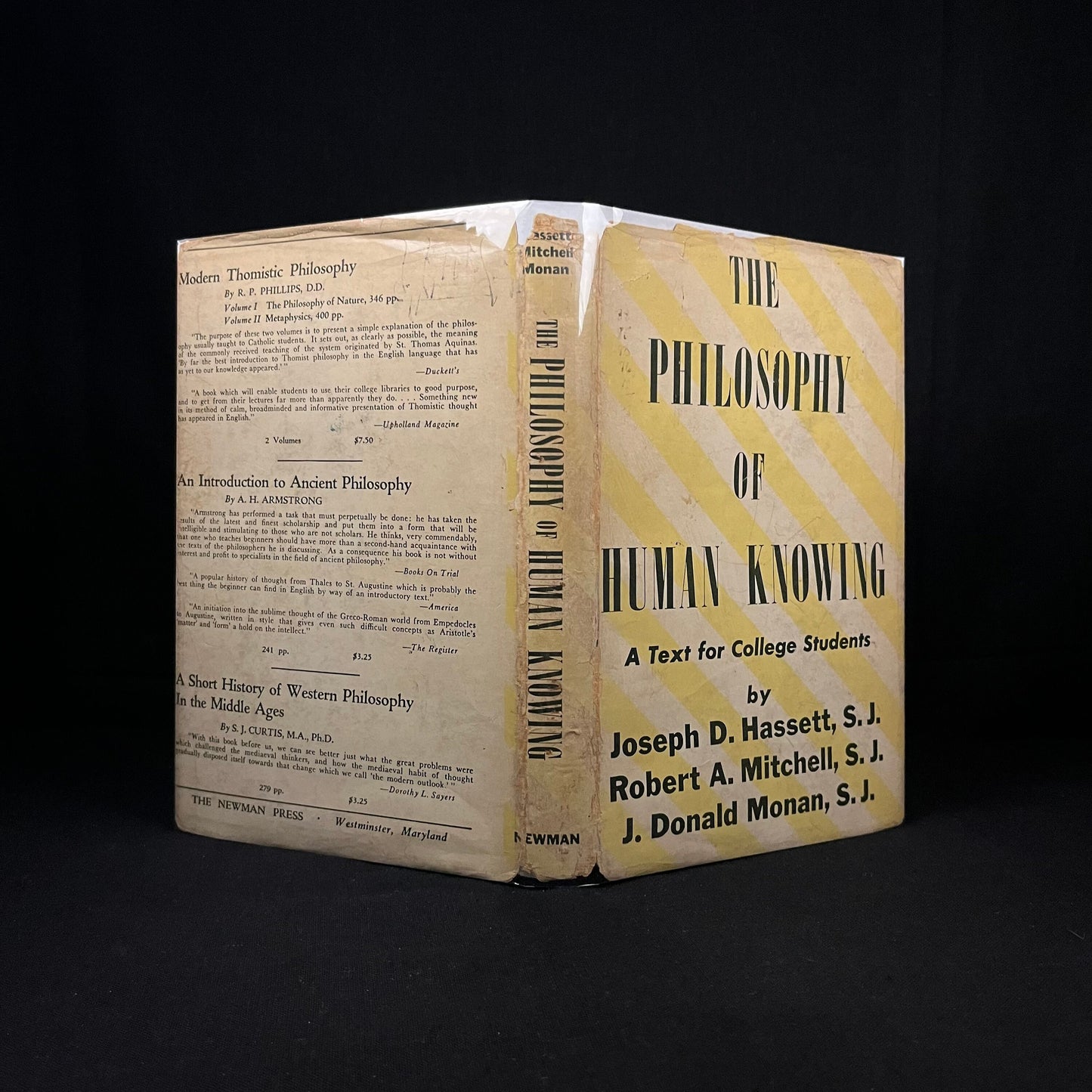 The Philosophy of Human Knowing: A Text for College Students by J. D. Hassett, R. A. Mitchell and J. D. Monan (1953) Vintage Hardcover Book