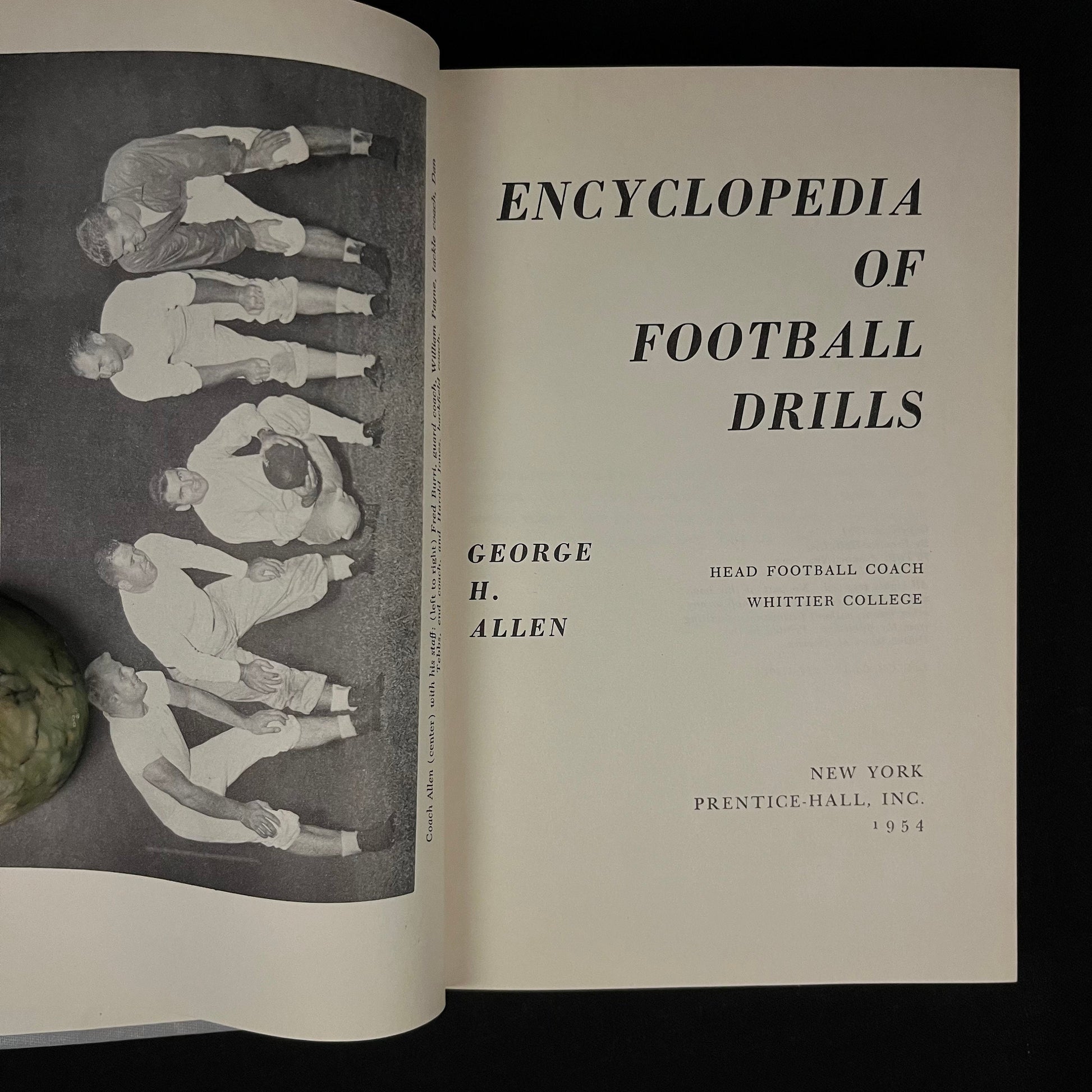 Encyclopedia of Football Drills by George H. Allen (1954) Vintage Hardcover Book