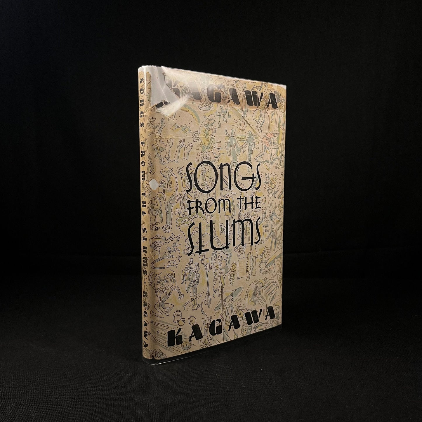 Author Signed - Songs from the Slums by Toyohiko Kagawa (1935) Vintage Hardcover Book