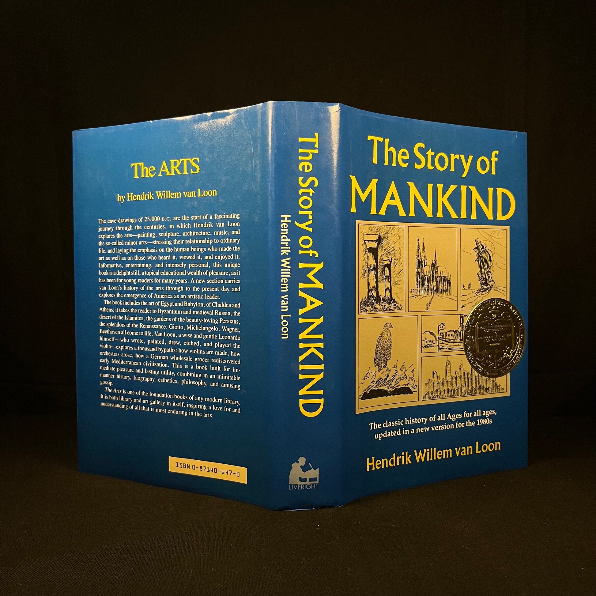 The Story of Mankind by Hendrik Willem van Loon (1984) Vintage Hardcover Book