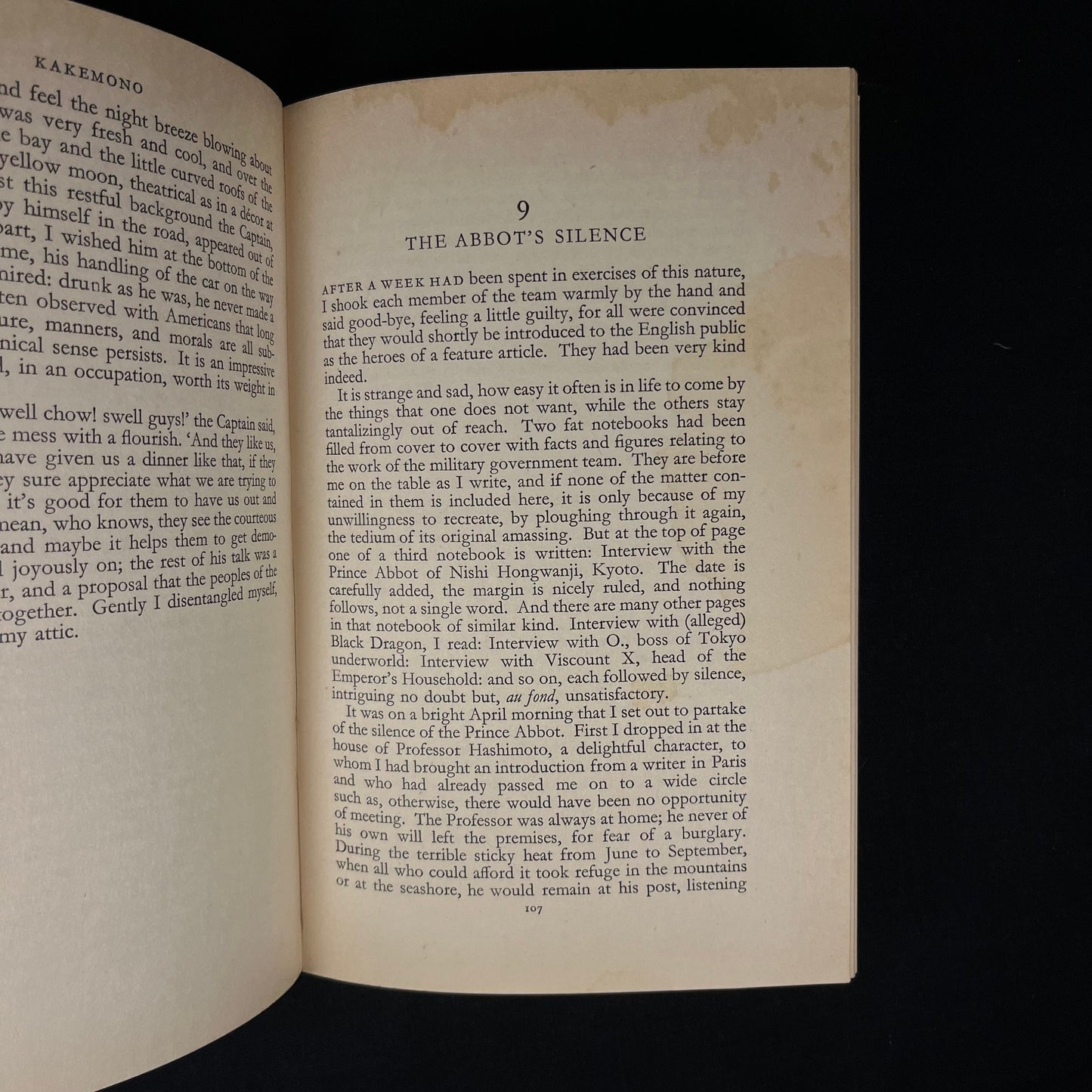 Kakemono: A Sketch Book of Post-War Japan by Honor Tracy (1950) Vintage Hardcover Book