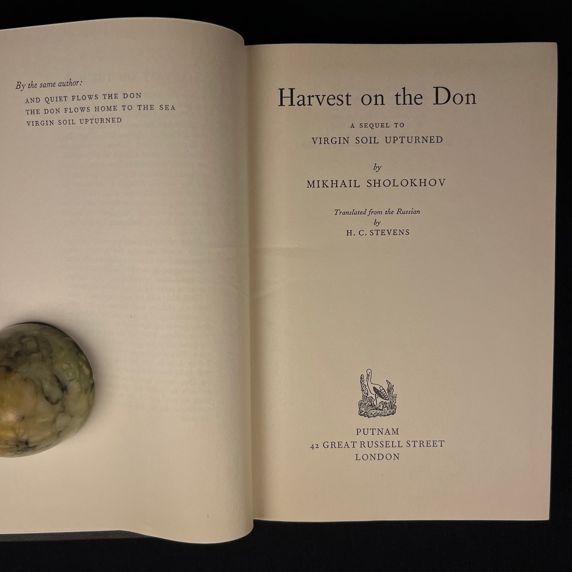 First Printing - Harvest on the Don by Mikhail Sholokhov (1960) Vintage Hardcover Book