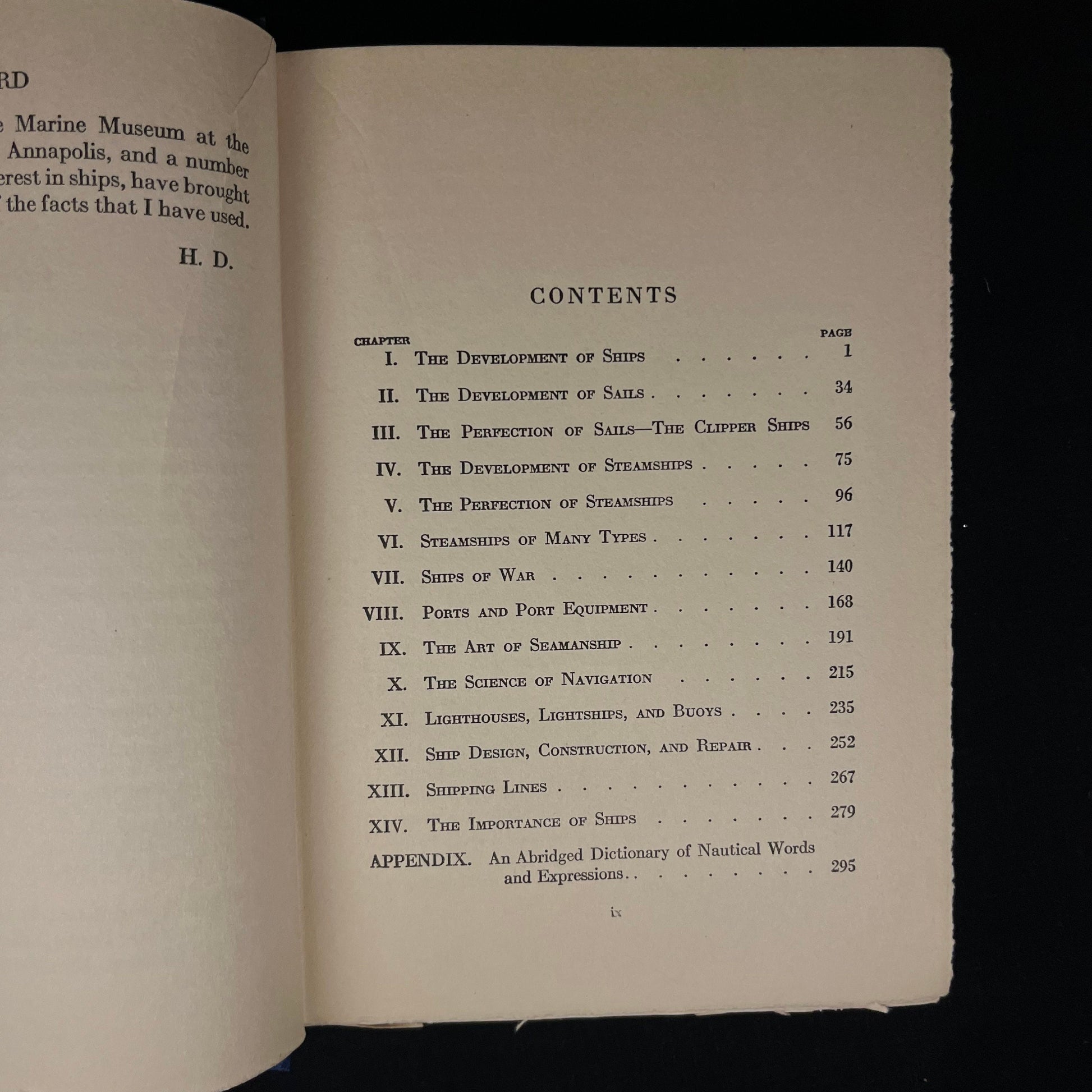 Ships of the Seven Seas by Hawthorne Daniel with an Introduction by Franklin D. Roosevelt (1930) Vintage Hardcover Book
