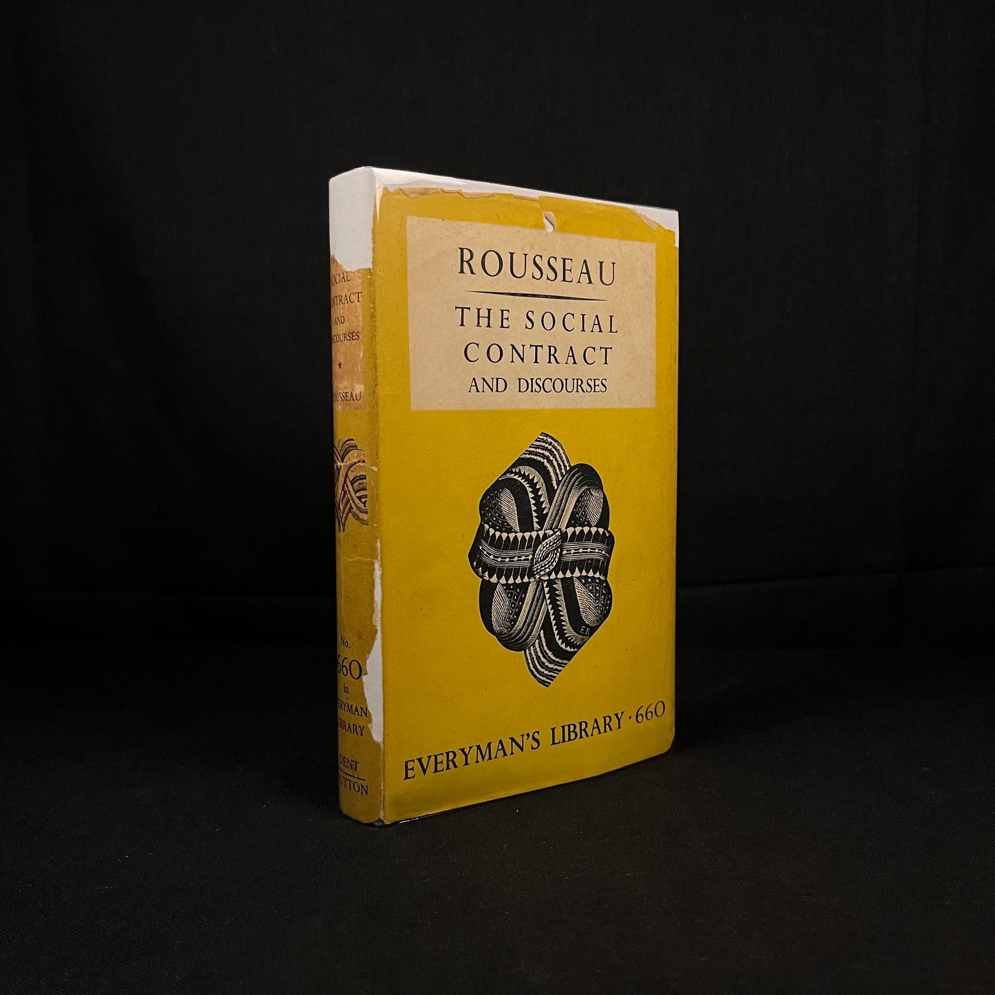 Everyman’s Library - The Social Contract and Discourses by Rousseau (1938) Vintage Hardcover Book