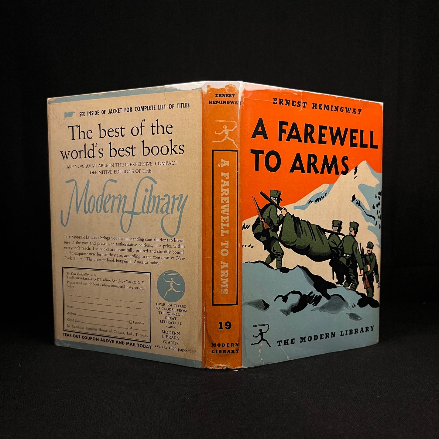 Modern Library - A Farewell to Arms by Ernest Hemingway (1941) Vintage Hardcover Book