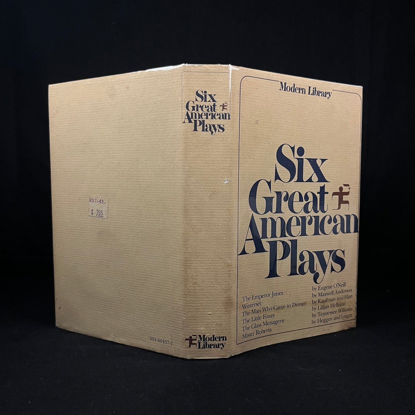 Modern Library - Six Great American Plays (1978) Vintage Hardcover Book