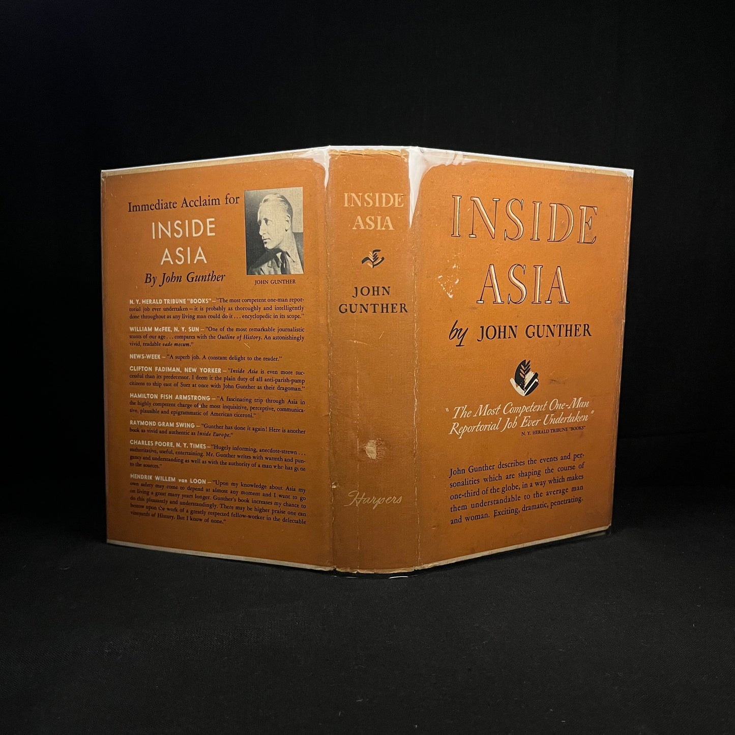 Inside Asia by John Gunther (1939) Vintage Hardcover Book