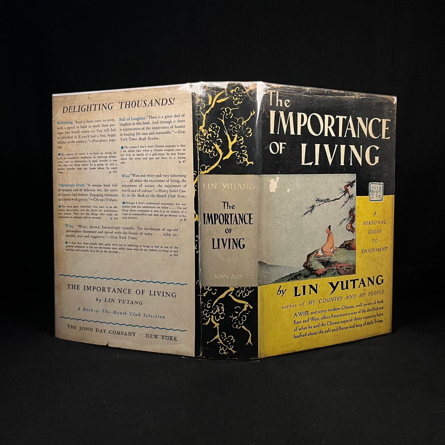 The Importance of Living by Lin Yutang (1940) Vintage Hardcover Book