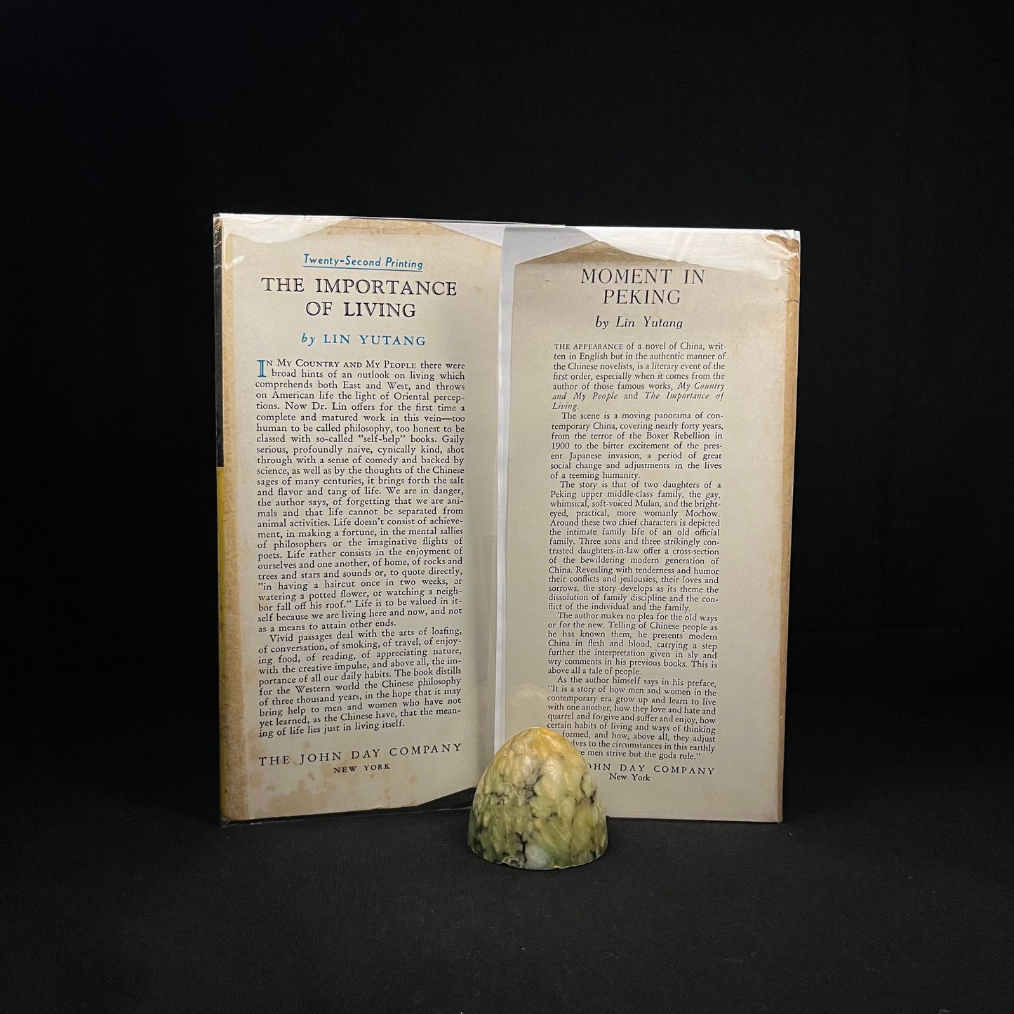 The Importance of Living by Lin Yutang (1940) Vintage Hardcover Book