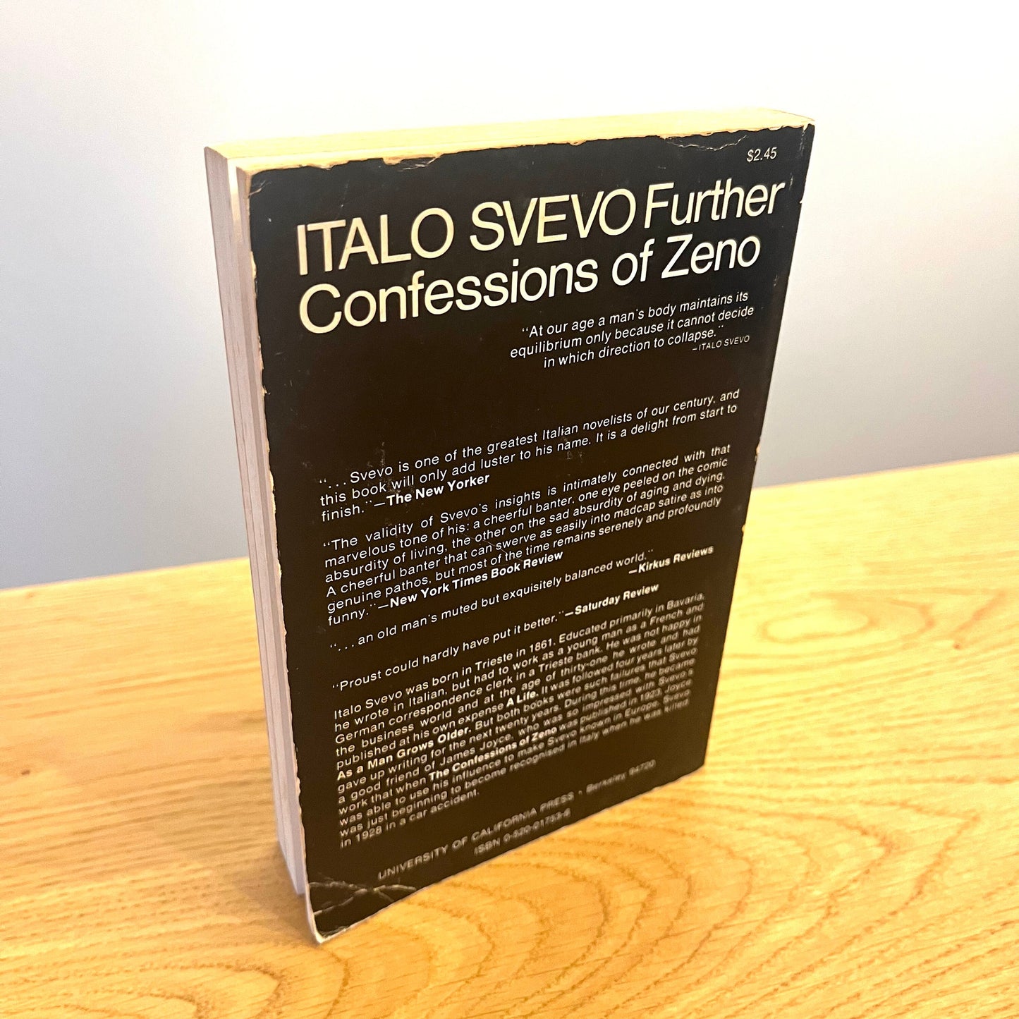 Further Confessions of Zeno by Italo Svevo (1969) Vintage Paperback Book