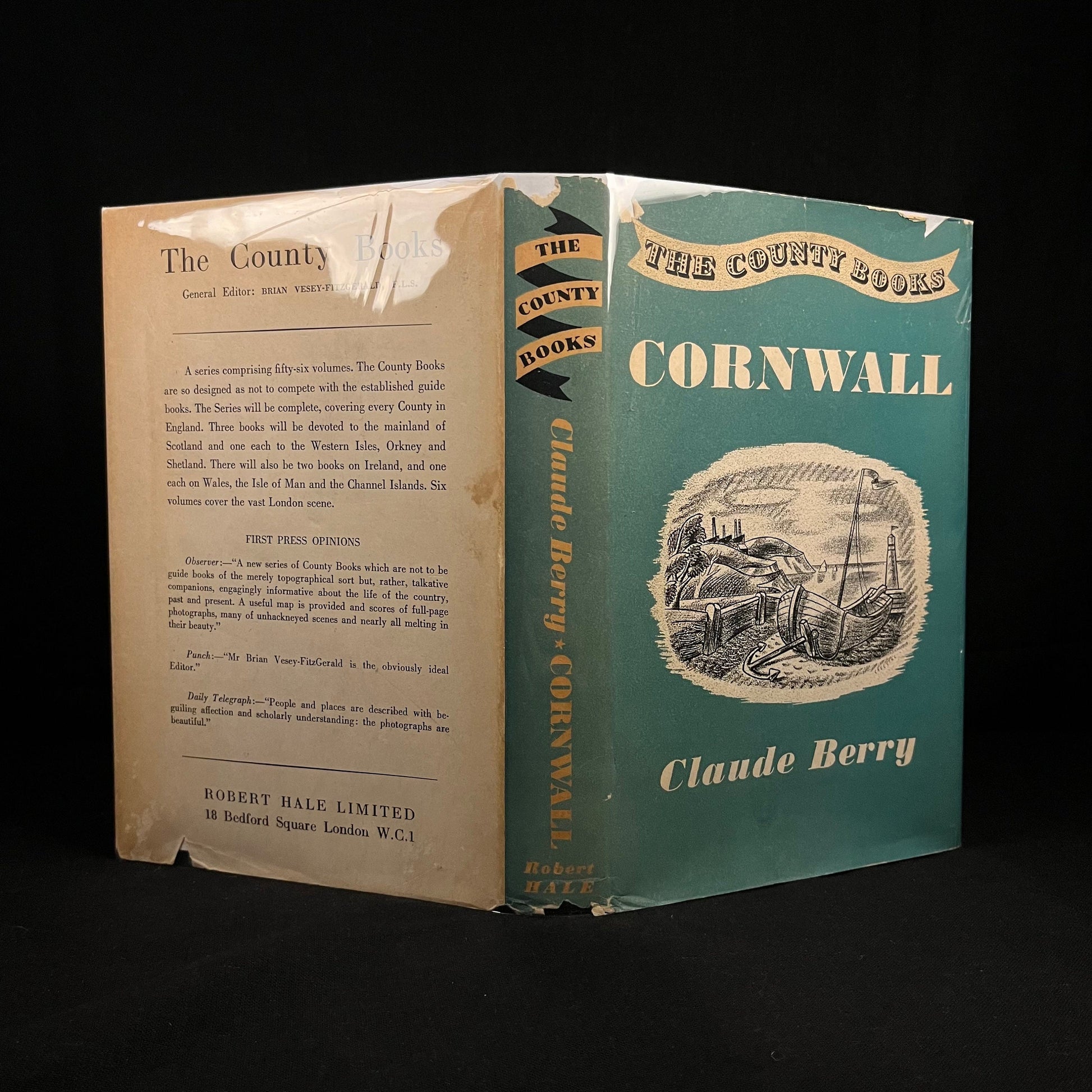 First Printing - Cornwall by Claude Berry (1949) Vintage Hardcover Book