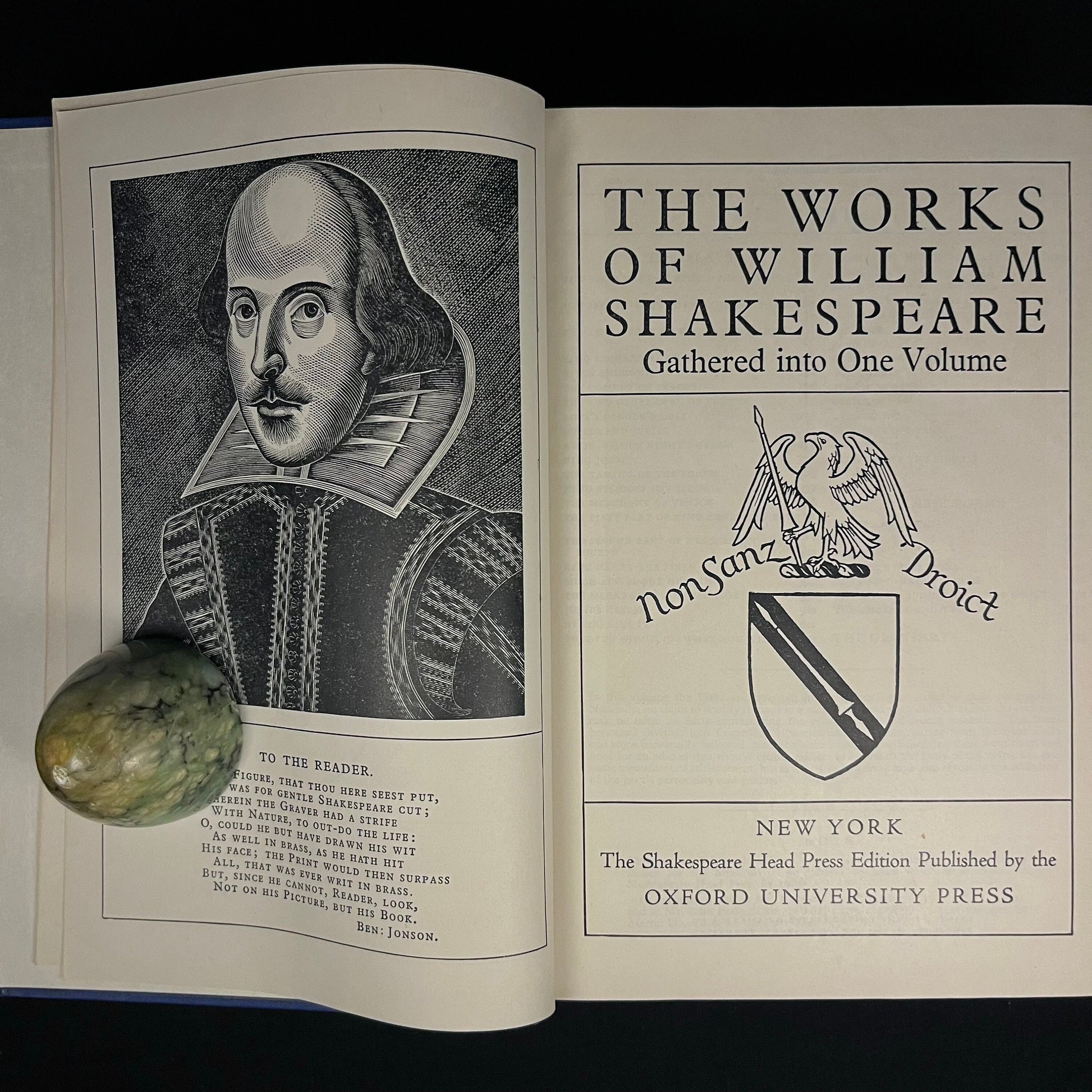 The Works of William Shakespeare Gathered into One Volume (1938) Vintage Hardcover Book