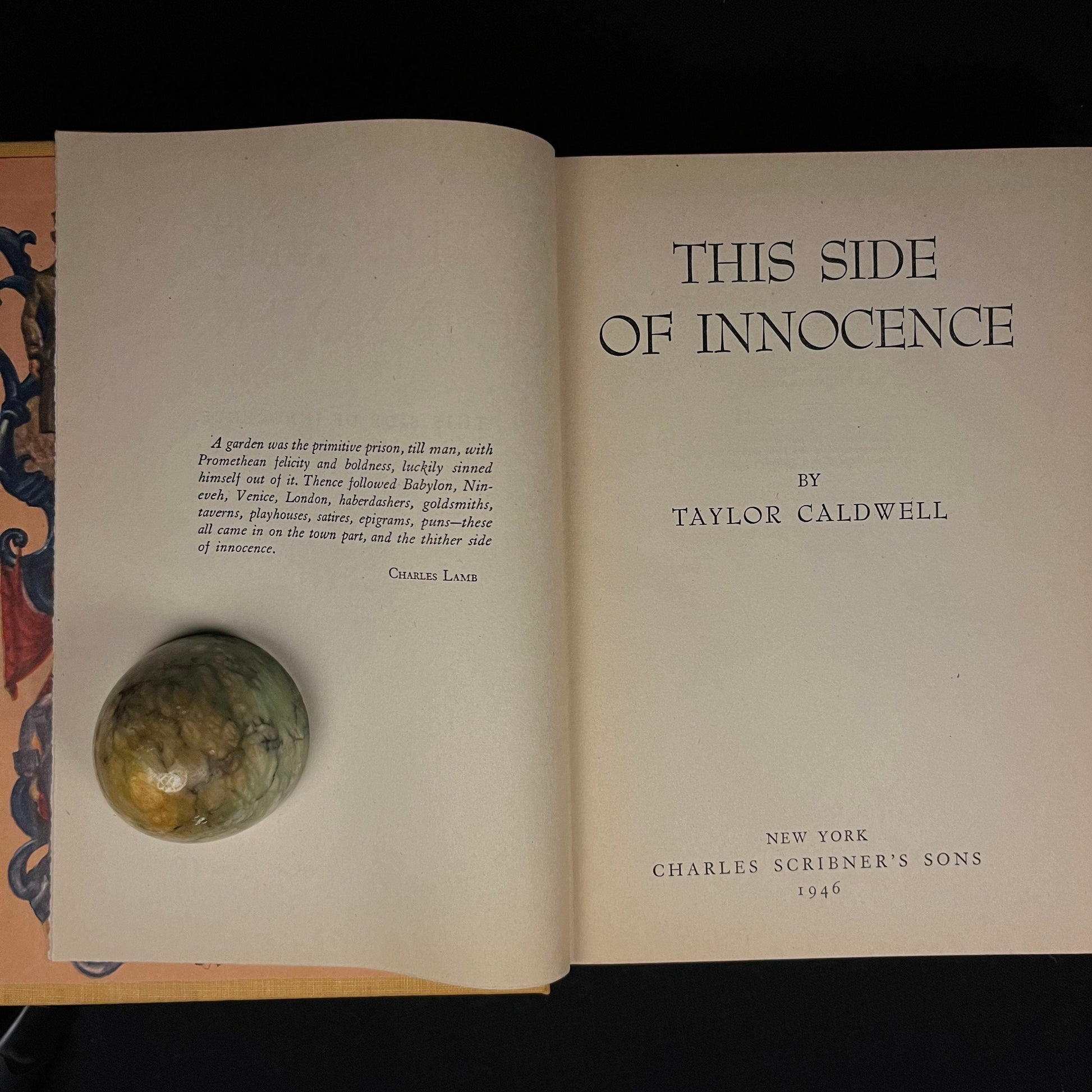 This Side of Innocence by Taylor Caldwell (1946) Vintage Hardcover Book