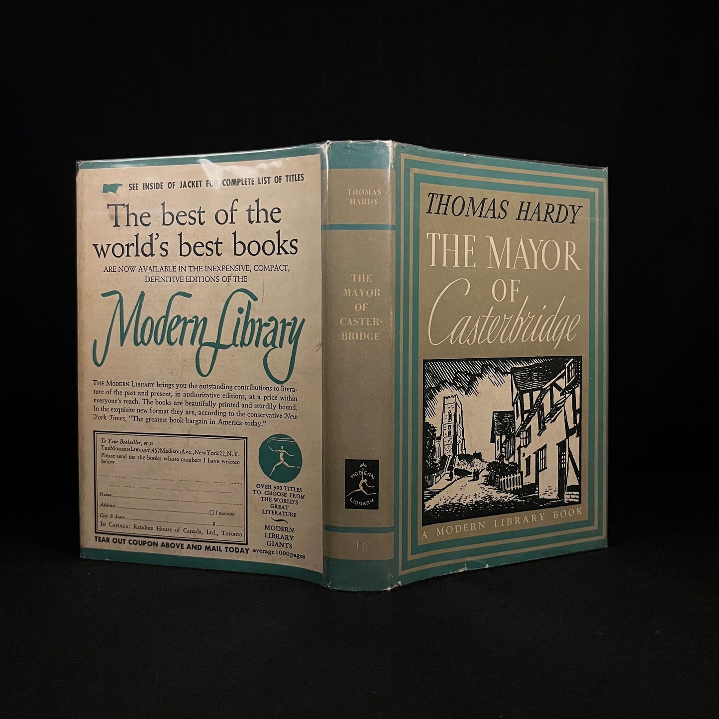 Modern Library - The Mayor of Casterbridge: The Life and Death of a Man of Character by Thomas Hardy (1950) Vintage Hardcover Book