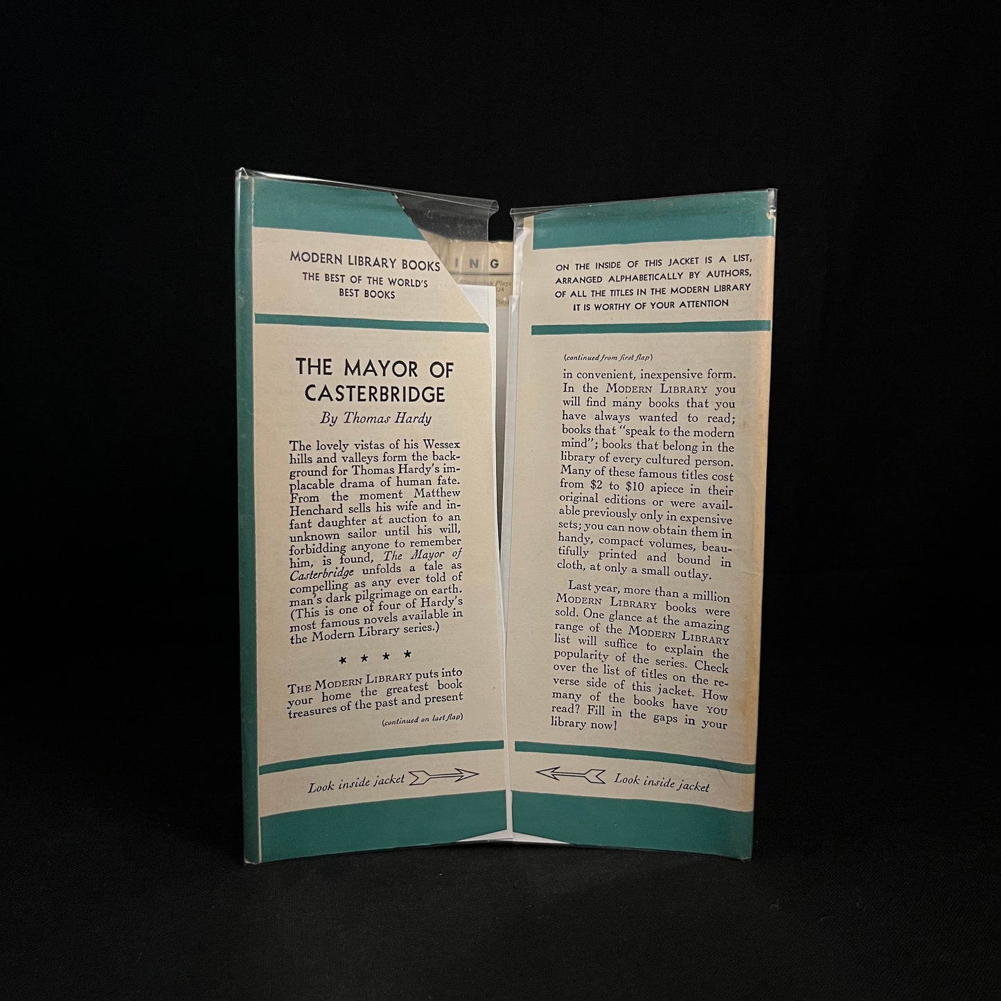 Modern Library - The Mayor of Casterbridge: The Life and Death of a Man of Character by Thomas Hardy (1950) Vintage Hardcover Book