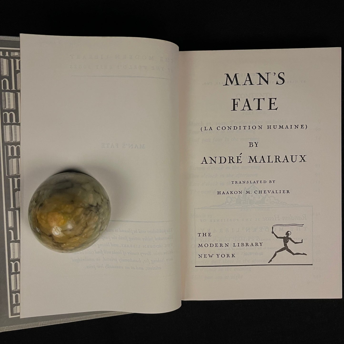 Modern Library - Man’s Fate by André Malraux (1959) Vintage Hardcover Book