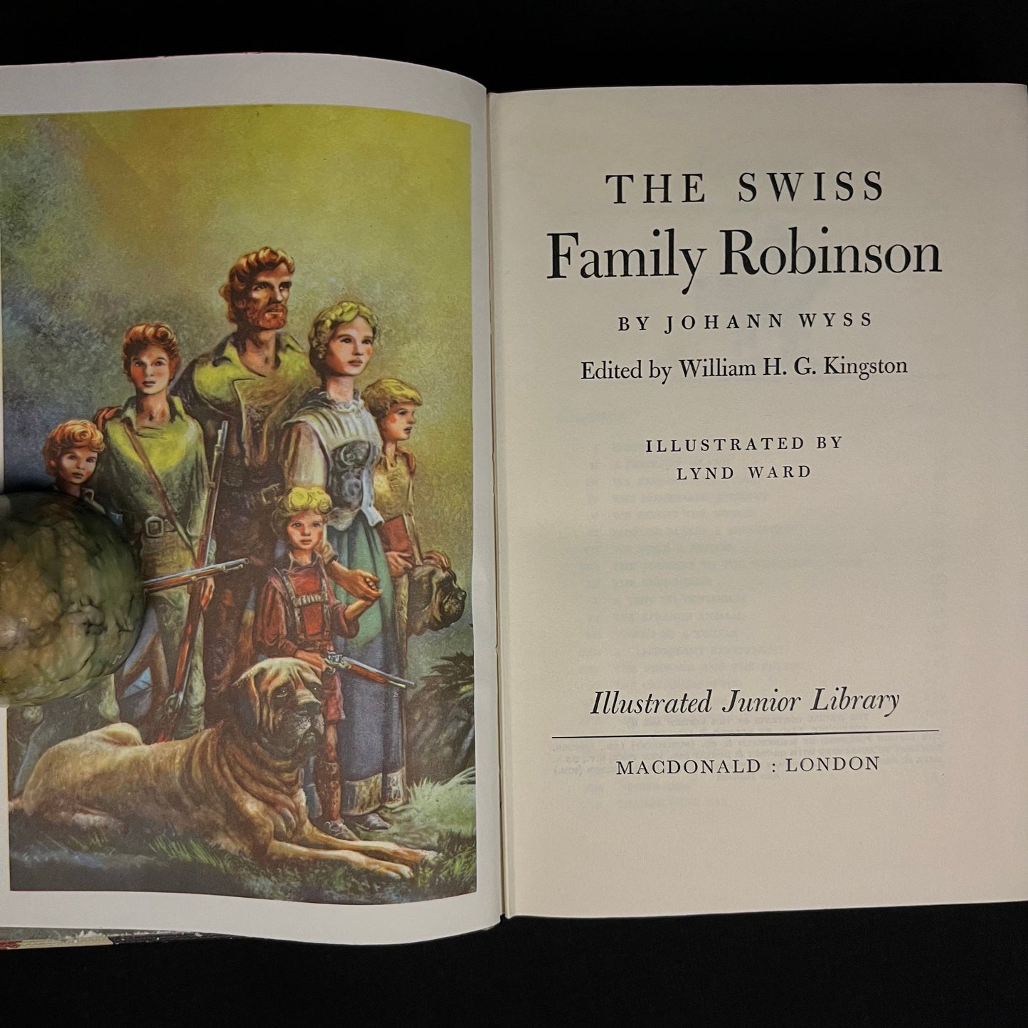 The Swiss Family Robinson by Johann Wyss and Illustrated by Lynd Ward (1949) Vintage Hardcover Book