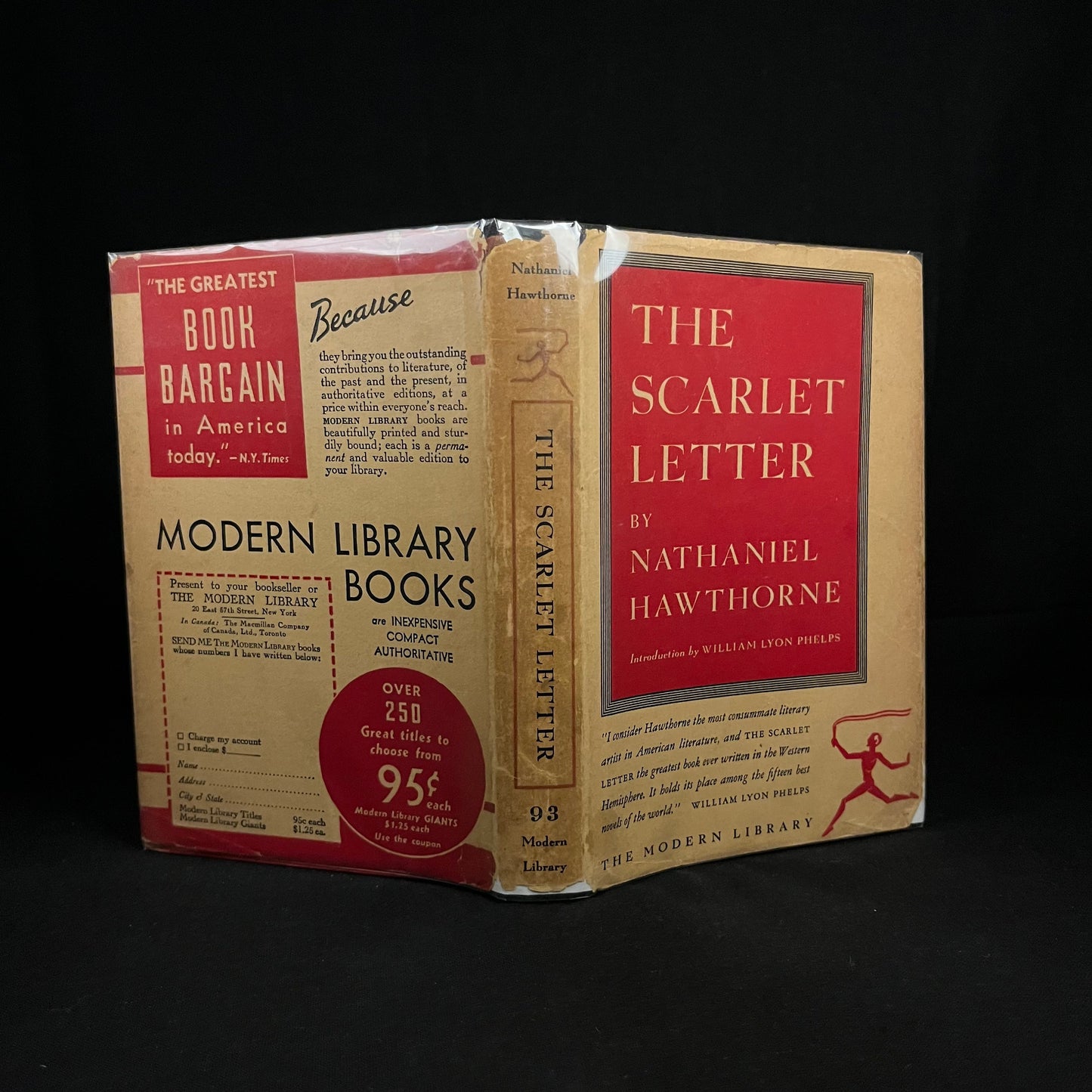 Modern Library - The Scarlet Letter by Nathaniel Hawthorne (1940) Vintage Hardcover Book