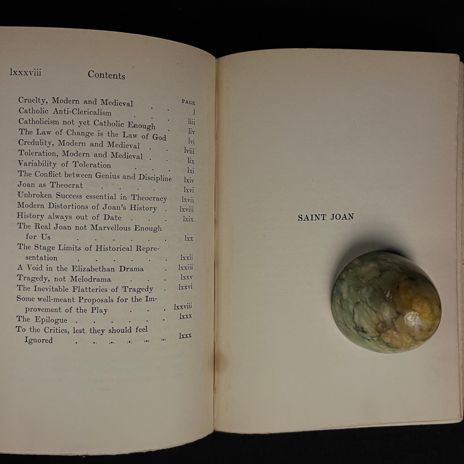 First Printing - Saint Joan: A Chronicle Play in Six Scenes and an Epilogue by Bernard Shaw (1924) Vintage Hardcover Book