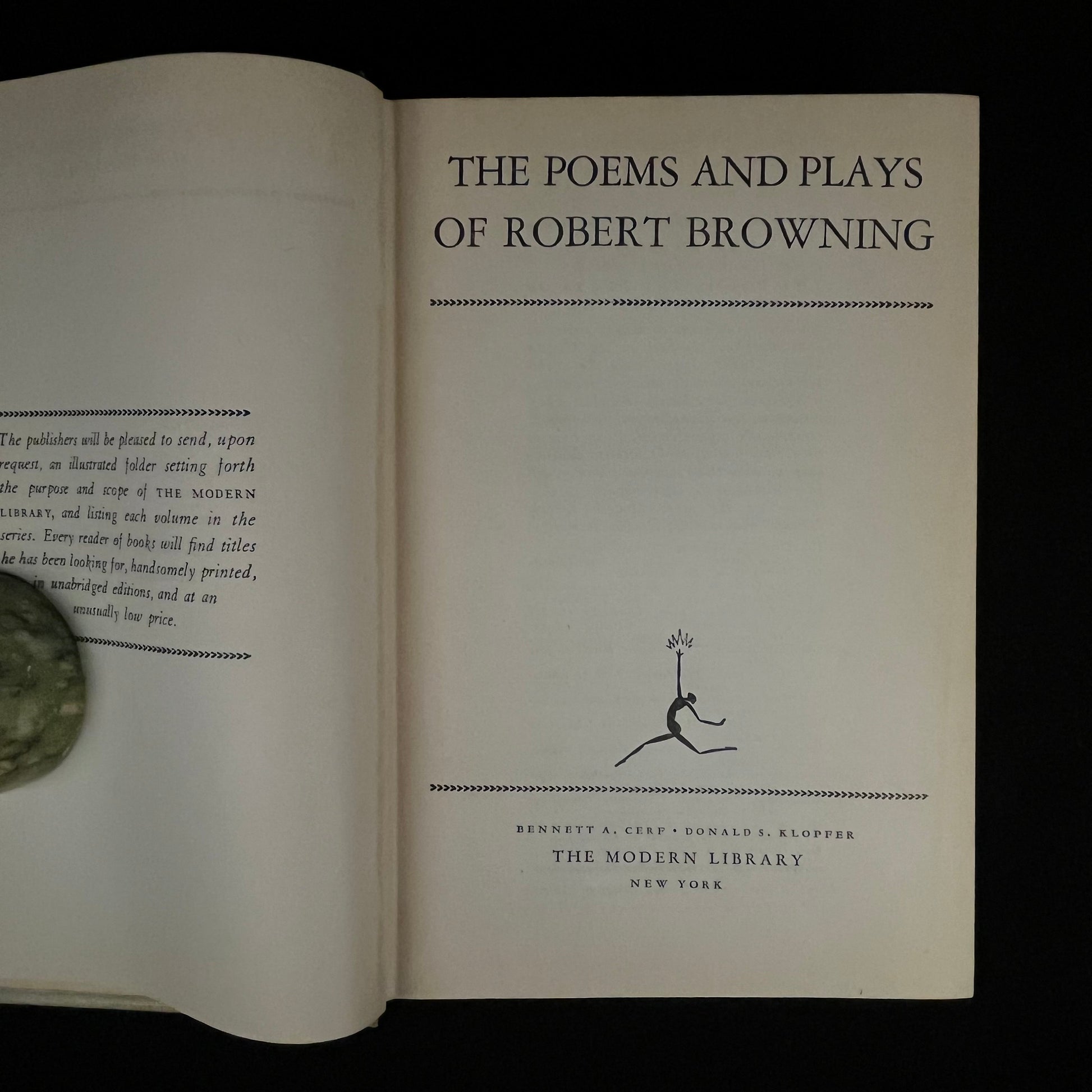 Modern Library - The Poems and Plays of Robert Browning (1940) Vintage Hardcover Book