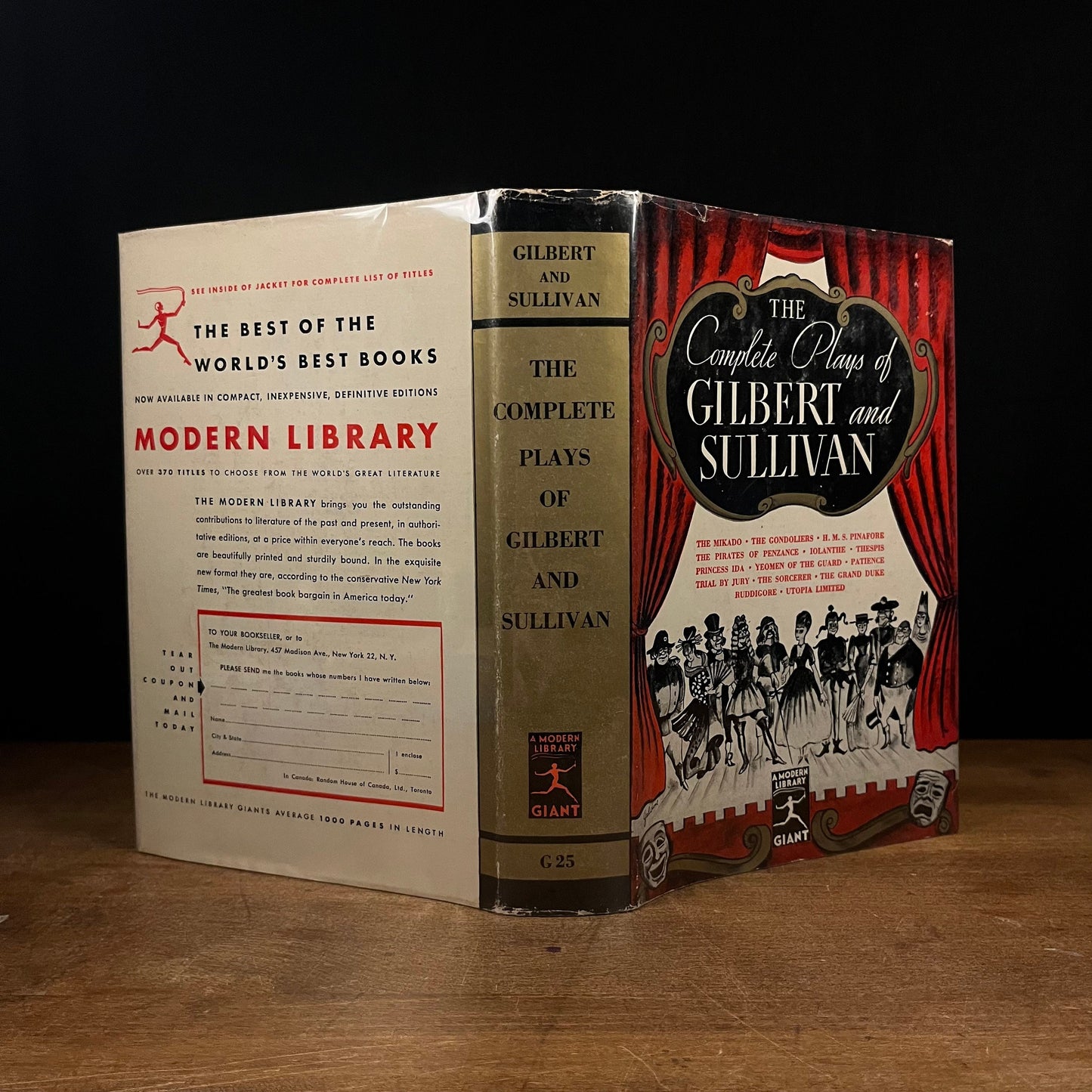 Modern Library - The Complete Plays of Gilbert and Sullivan (1941) Vintage Hardcover Book