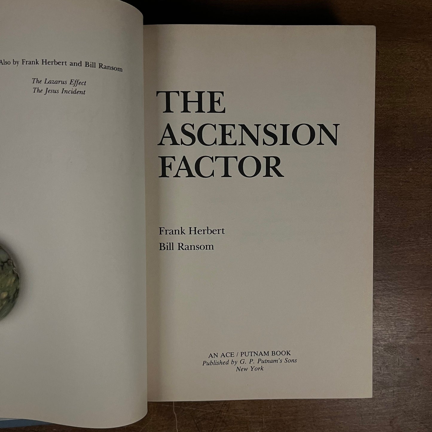 First Printing - The Ascension Factor by Frank Herbert and Bill Ransom (1988) Vintage Hardcover Book