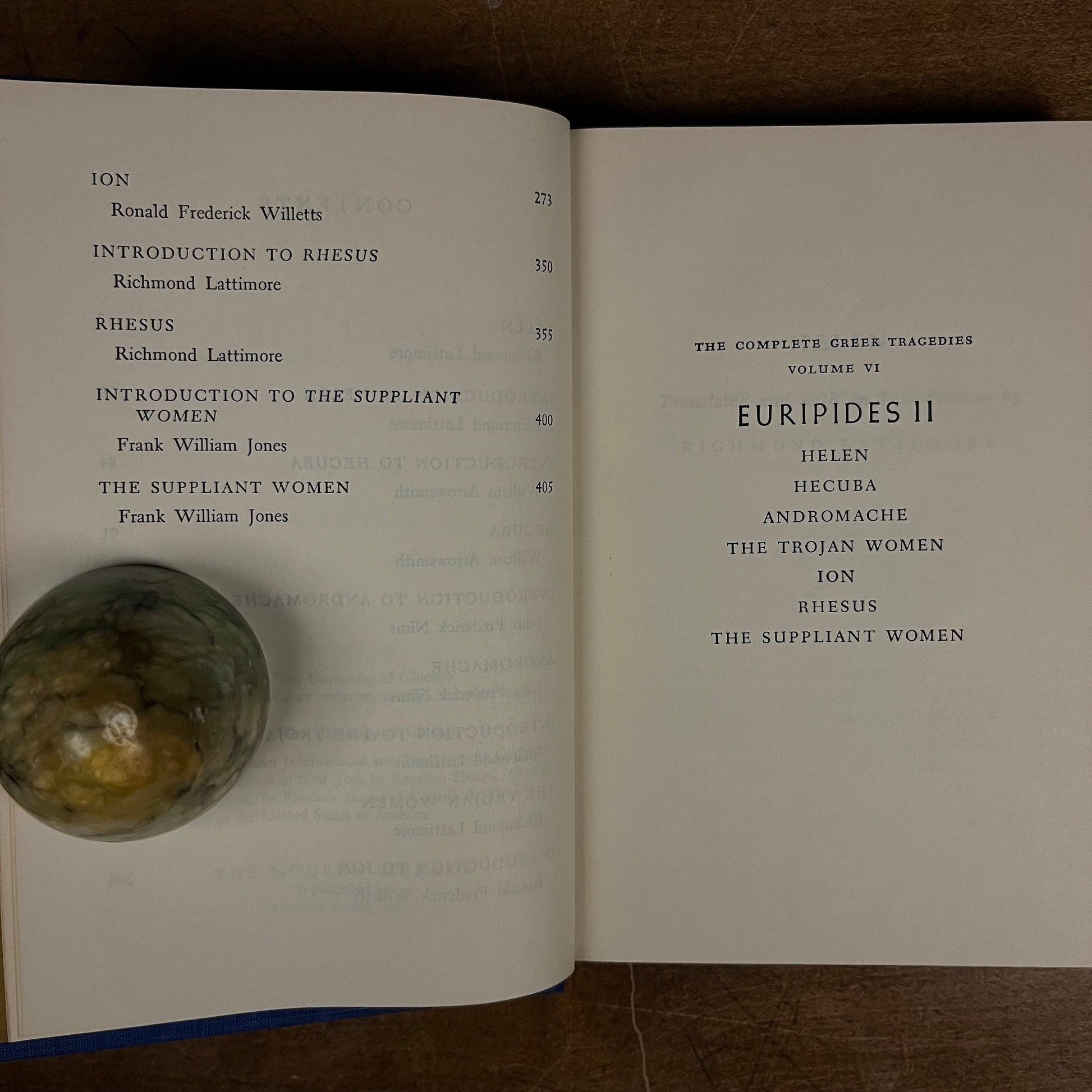 Modern Library - The Complete Greek Tragedies: Euripides II (1963) Vintage Hardcover Book