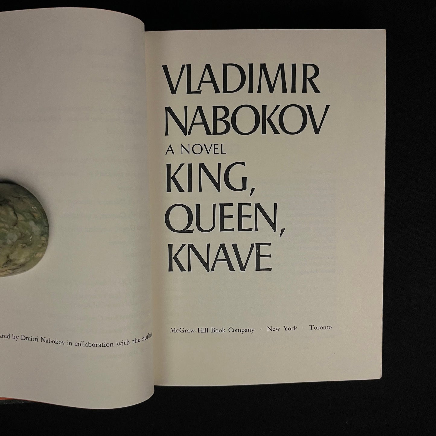 Second Printing - King, Queen, Knave: A Novel by Vladimir Nabokov (1968) Vintage Hardcover Book