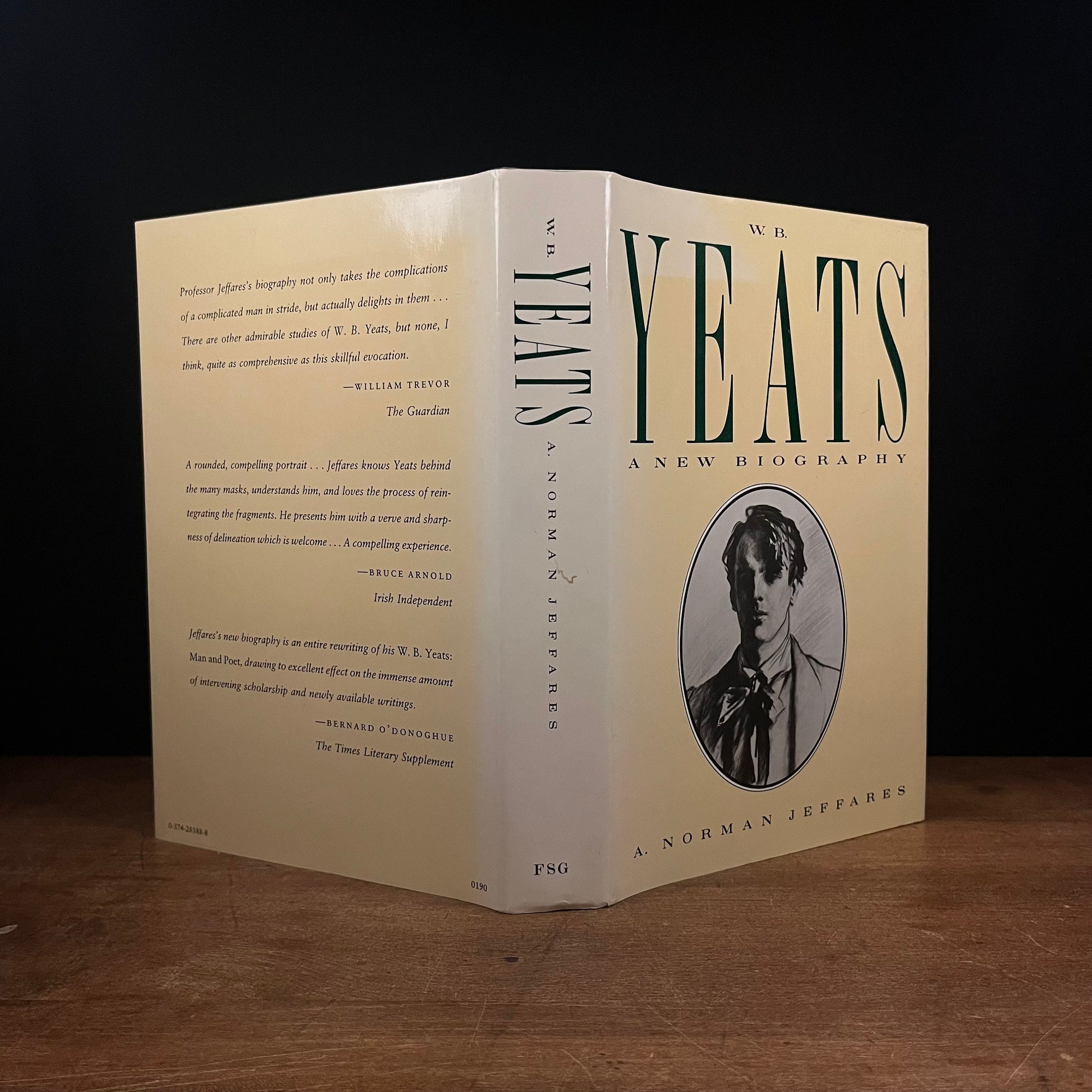 First Printing - W. B. Yeats: A New Biography by A. Norman Jeffares (1989) Vintage Hardcover Book