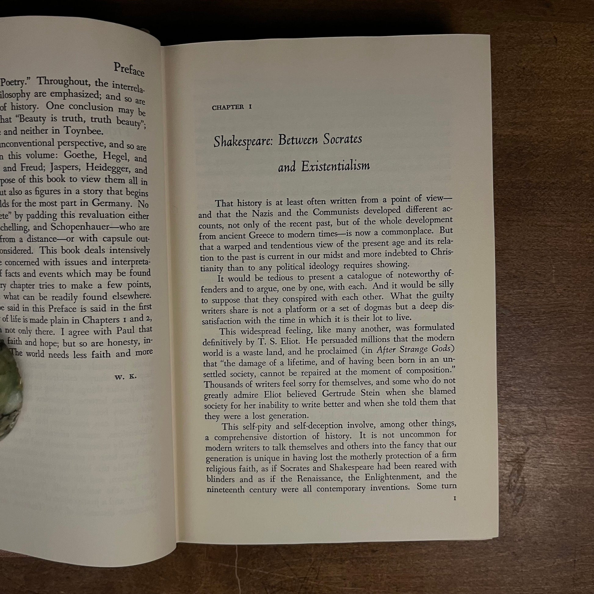 First Printing - From Shakespeare to Existentialism: Studies in Poetry, Religion and Philosophy by W. Kaufmann (1959) Vintage Hardcover Book