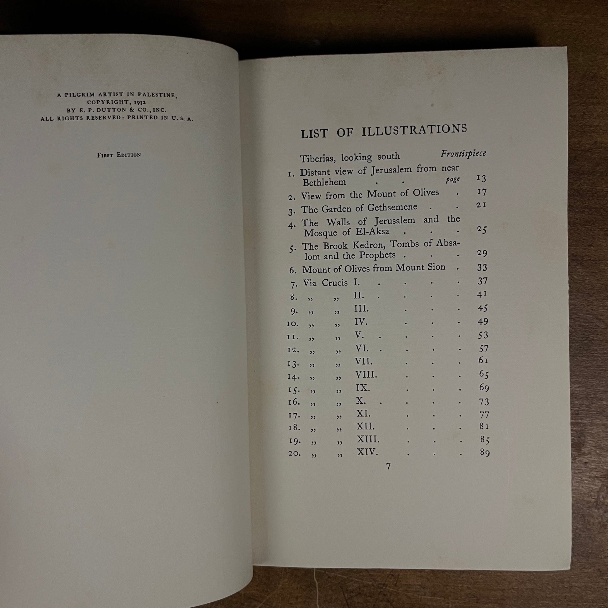 First Printing - A Pilgrim Artist in Palestine by Peter F. Anson (1932) Vintage Hardcover Book