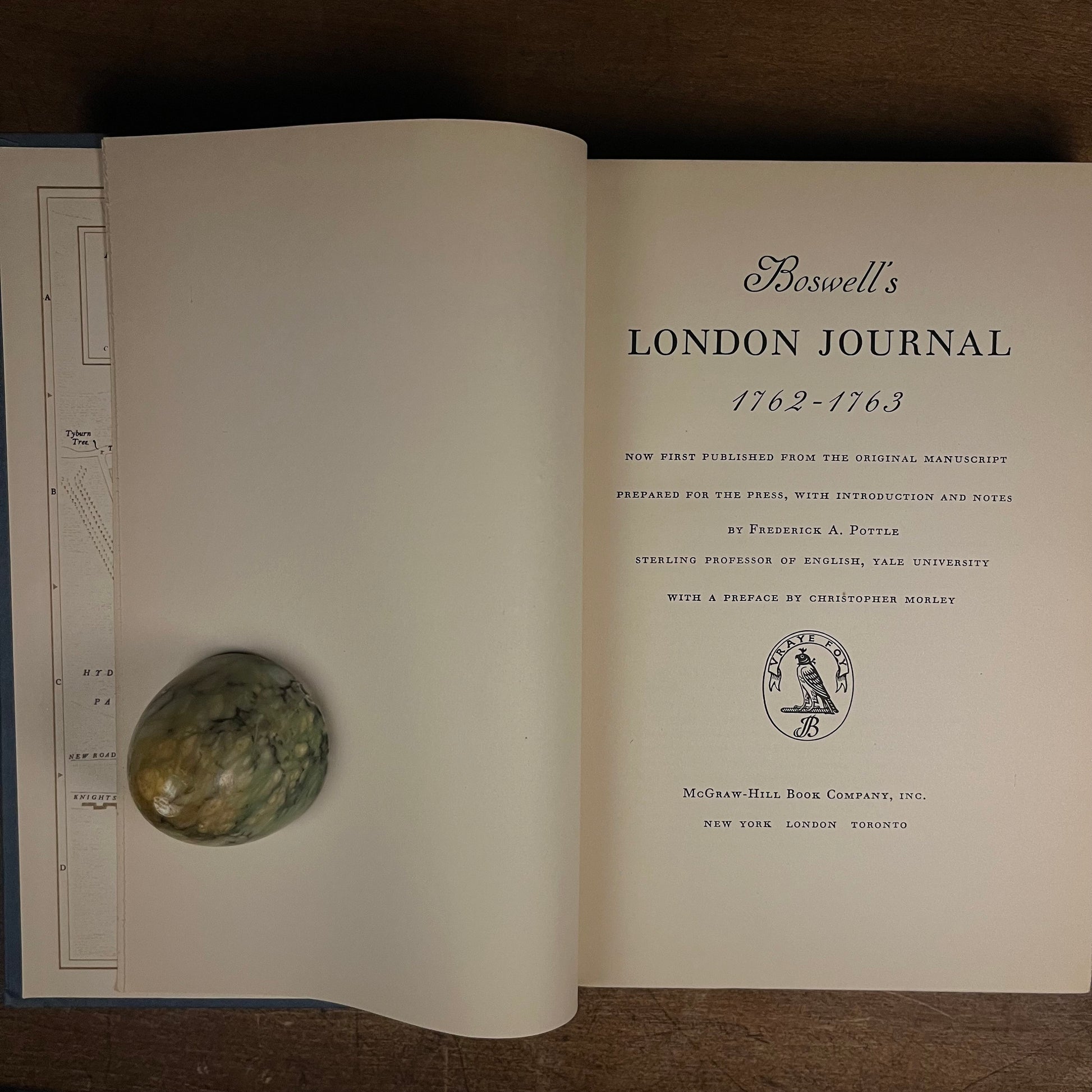 First Printing - Boswell’s London Journal, 1762-1763 by Frederick A. Pottle (1950) Vintage Hardcover Book