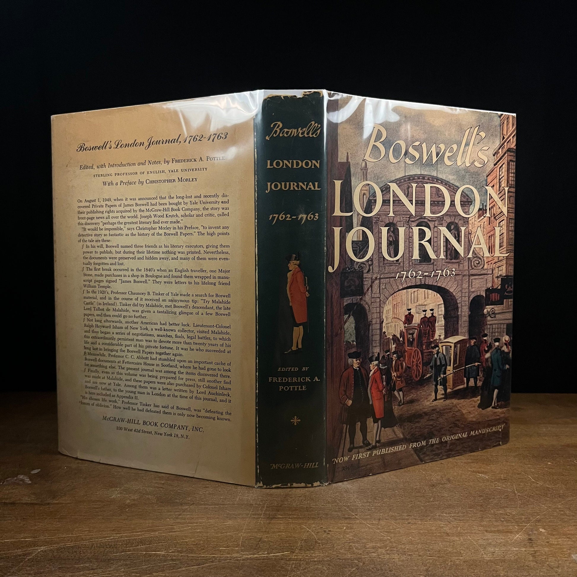 First Printing - Boswell’s London Journal, 1762-1763 by Frederick A. Pottle (1950) Vintage Hardcover Book