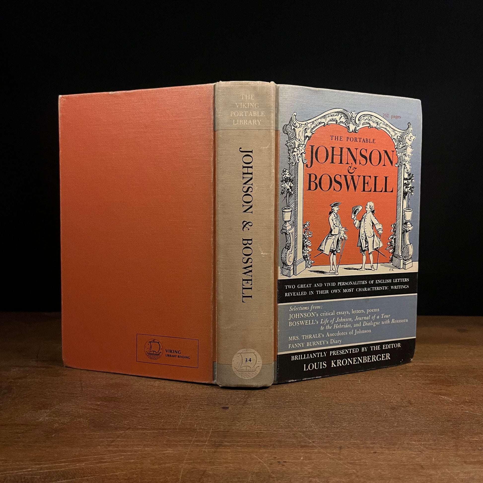 The Portable Johnson and Boswell by Louis Kronenberger (1966) Vintage Hardcover Book