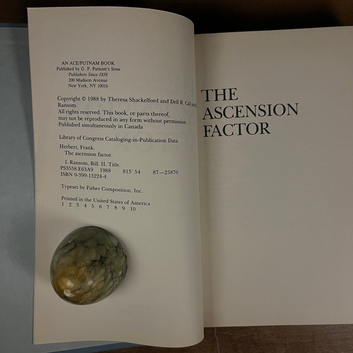 First Printing - The Ascension Factor by Frank Herbert and Bill Ransom (1988) Vintage Hardcover Book