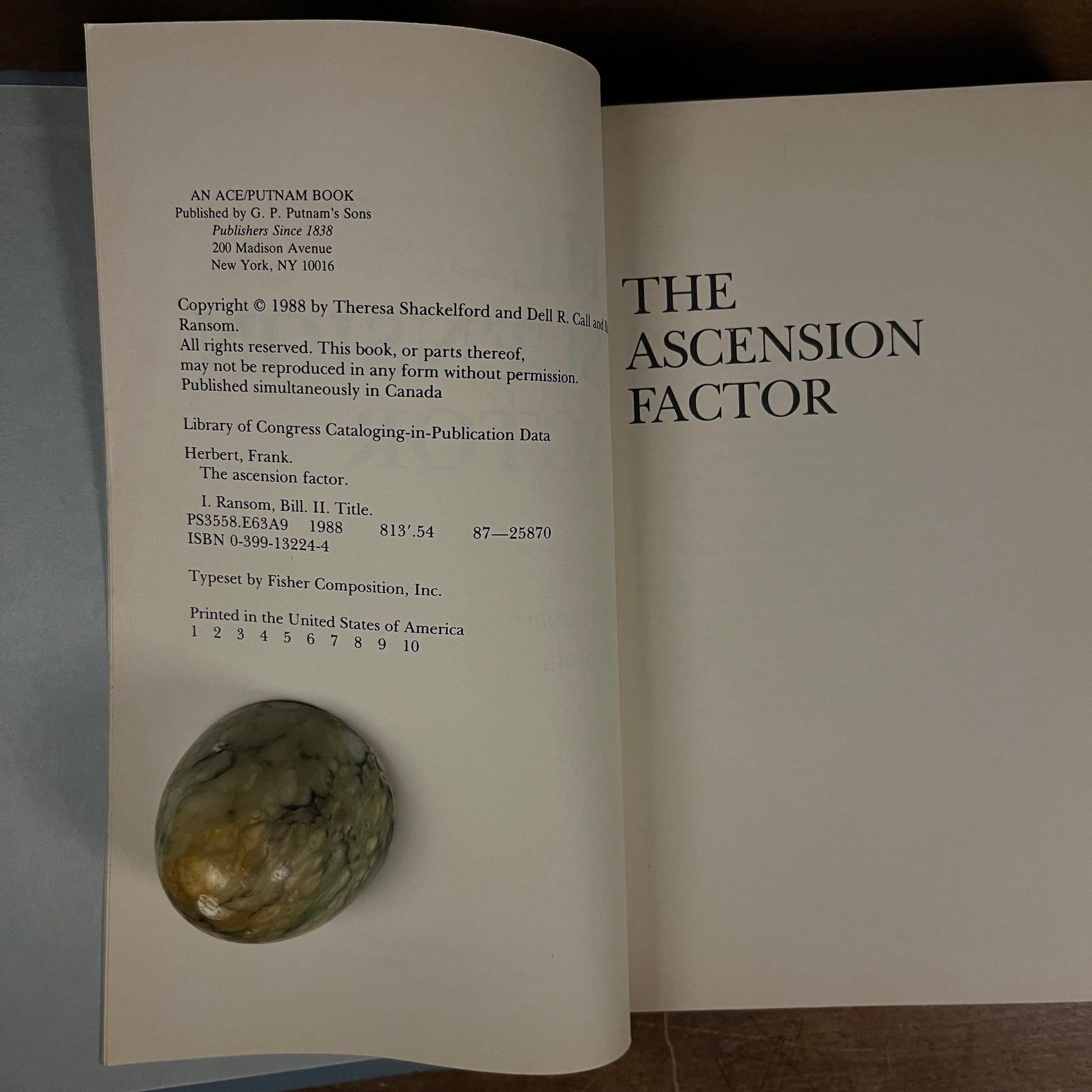 First Printing - The Ascension Factor by Frank Herbert and Bill Ransom (1988) Vintage Hardcover Book