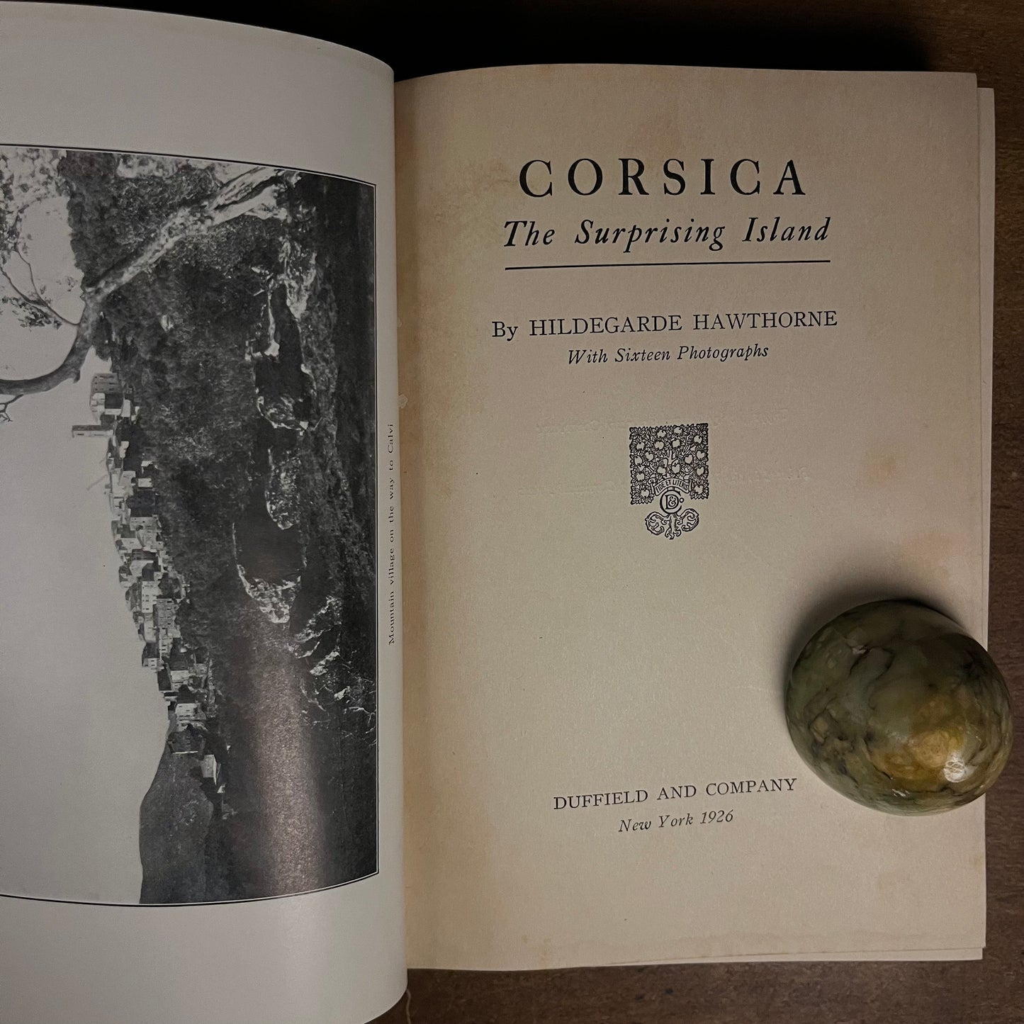 First Printing - Corsica: The Surprising Island by Hildegarde Hawthorne (1926) Vintage Hardcover Book