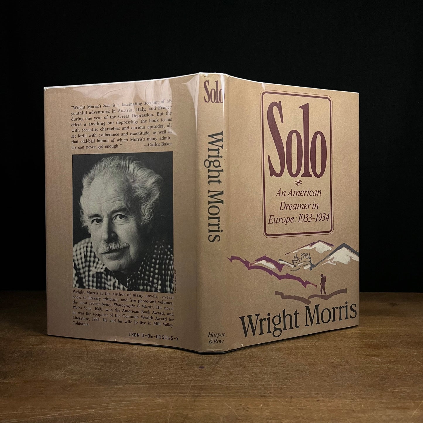 Second Printing - Solo: An American Dreamer in Europe, 1933-1934 by Wright Morris (1983) Vintage Hardcover Book